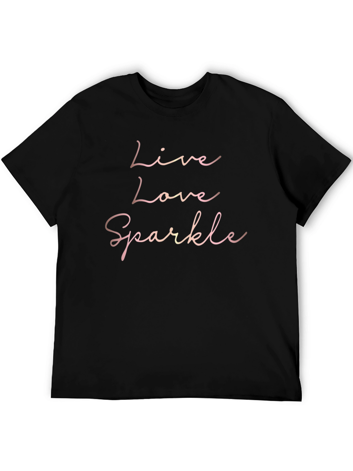 Live Love Sparkle Black Graphic Tee