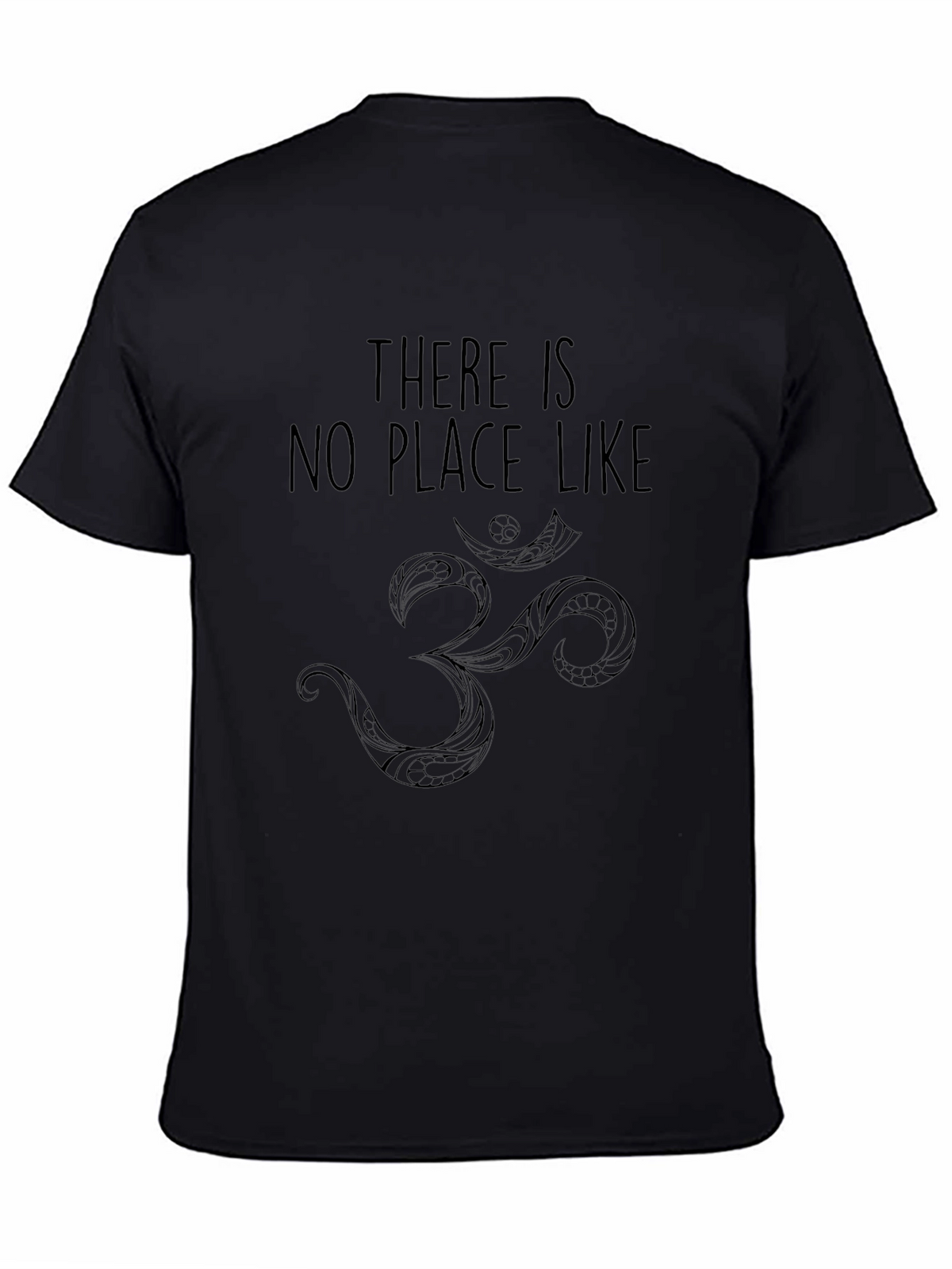 Om Symbol Graphic Tee - Black Crew Neck T-Shirt