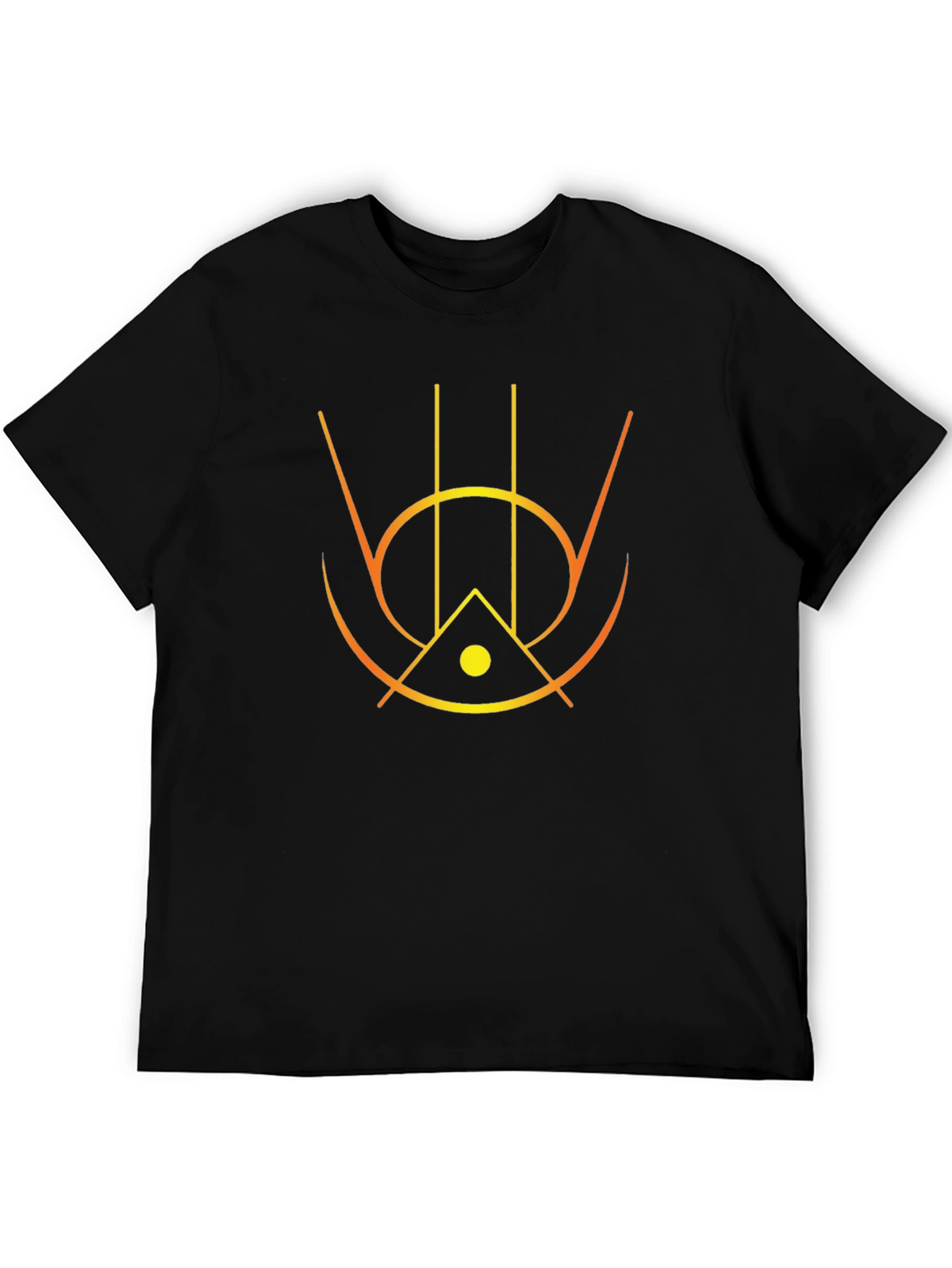 Geometric Symbol Black Tee - Modern & Stylish