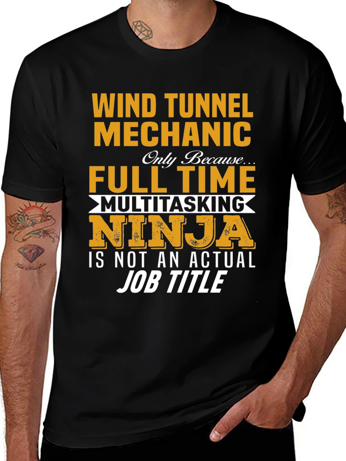 Wind Tunnel Mechanic Full Time Ninja T-Shirt