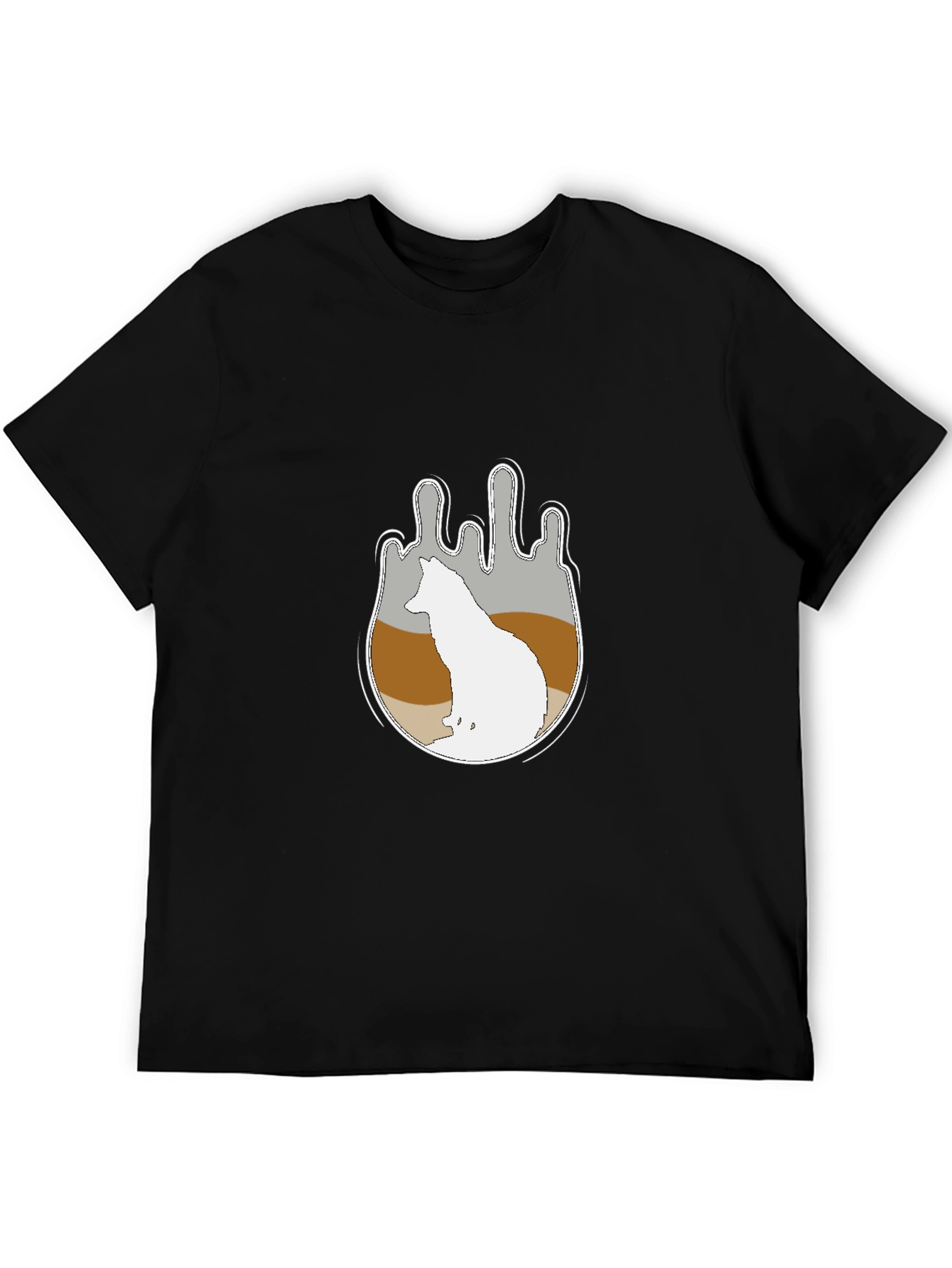 Wolf Silhouette Graphic Tee - Soft Cotton Comfort