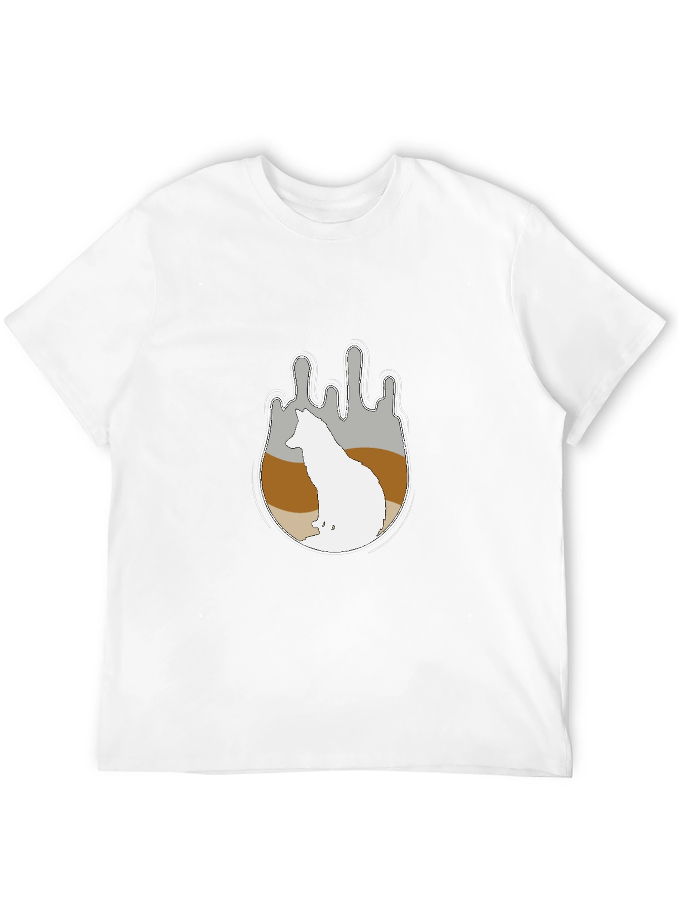 Wolf Silhouette Graphic Tee - Soft Cotton Comfort