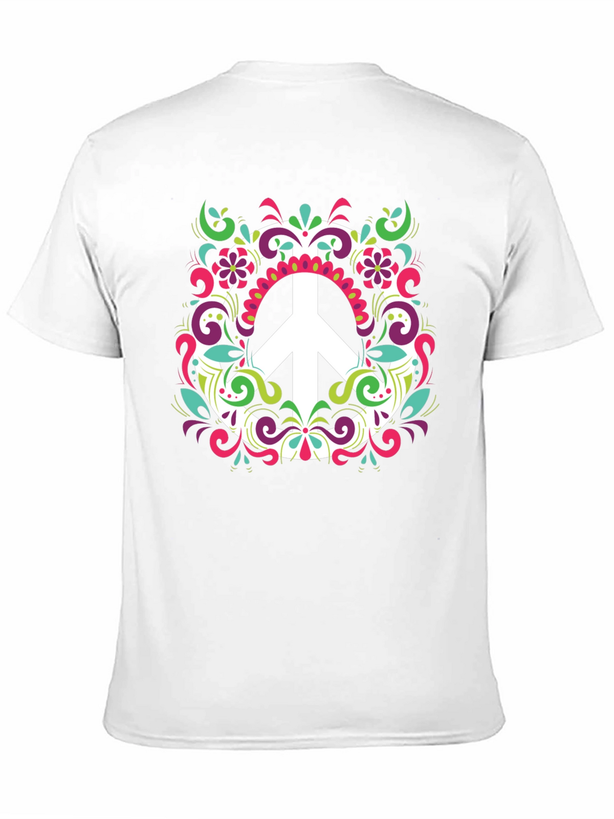 Peace Sign Graphic Tee - Mens Black T-Shirt