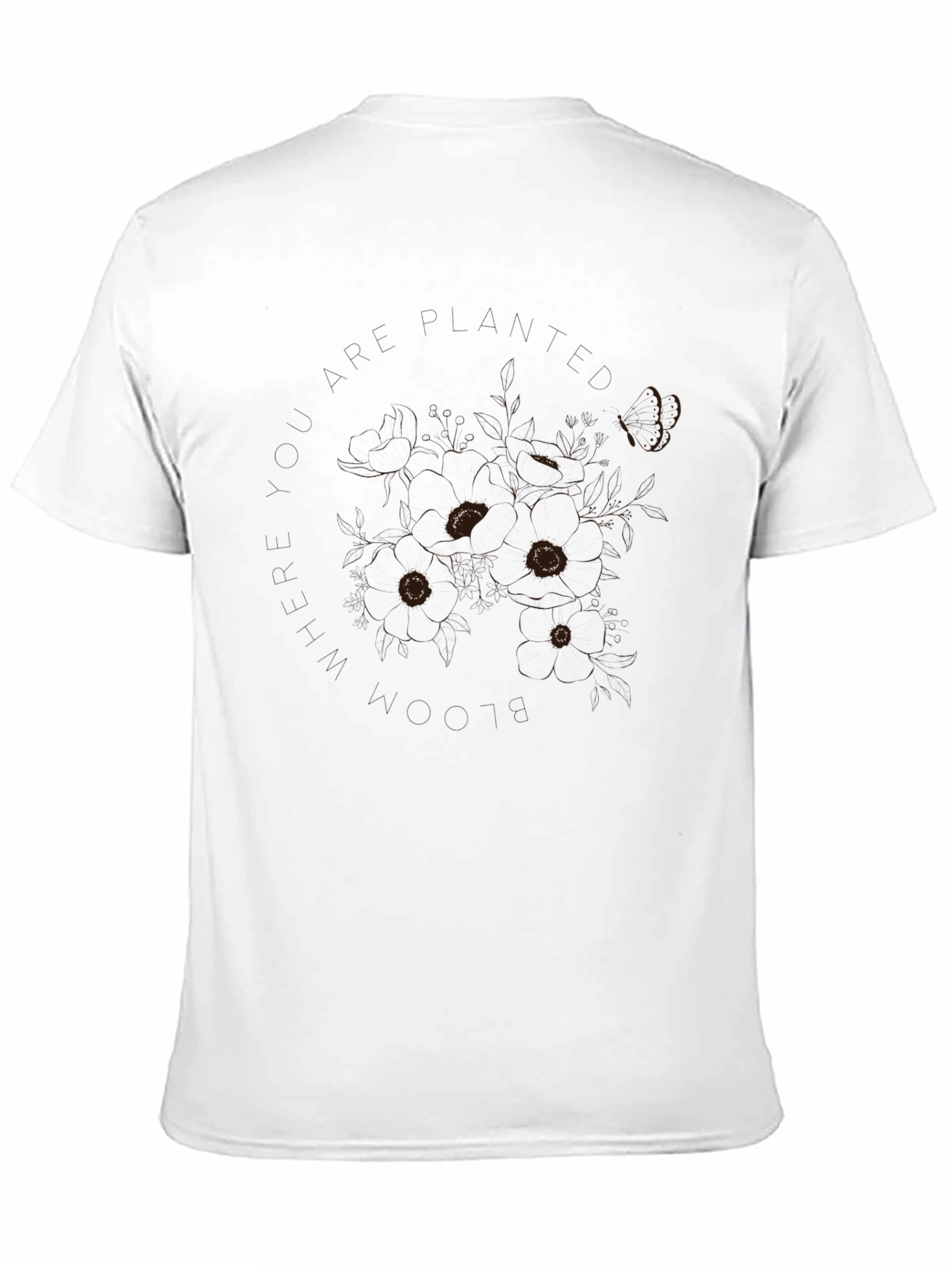 Black T-Shirt with Abstract Pattern