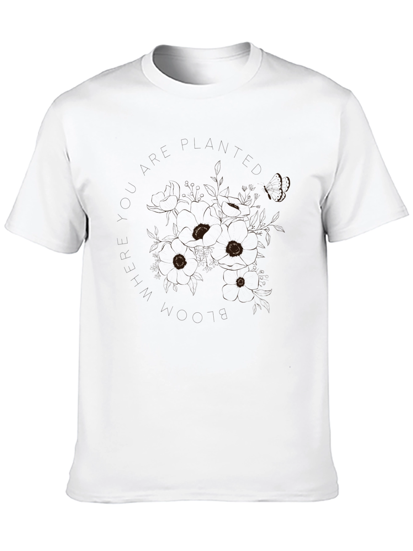 Black T-Shirt with Abstract Pattern
