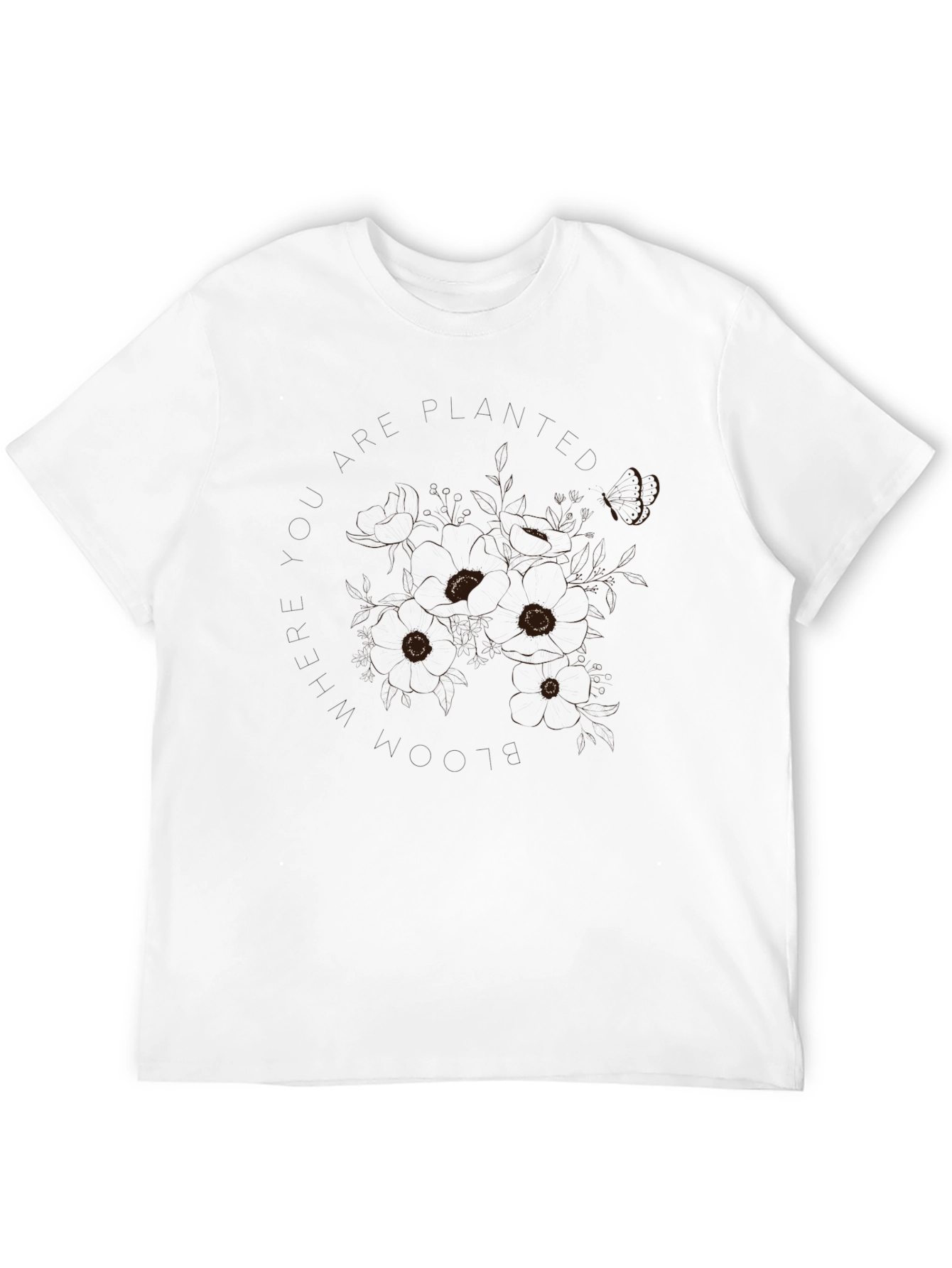 Black T-Shirt with Abstract Pattern
