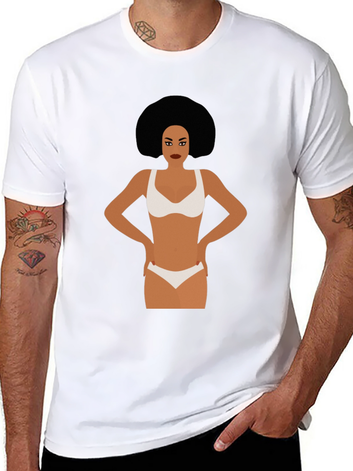 Funky Woman Graphic Tee - Black