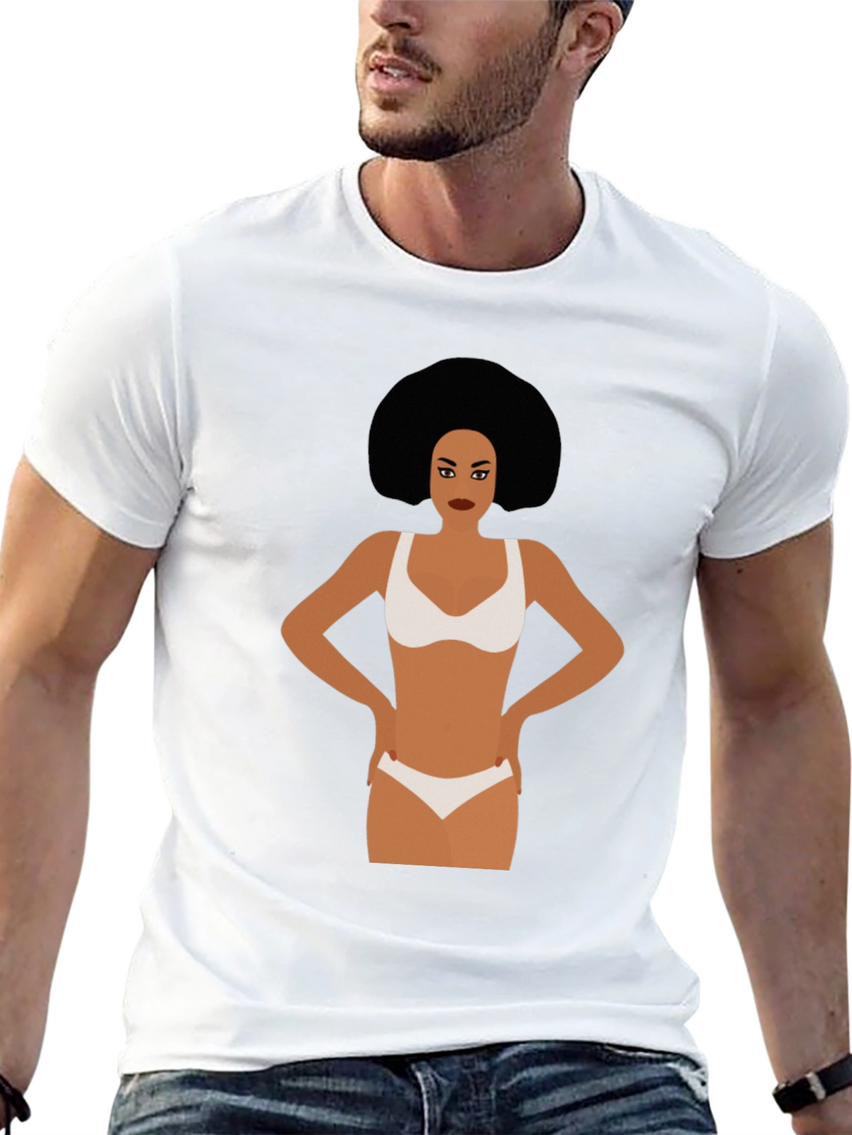 Funky Woman Graphic Tee - Black