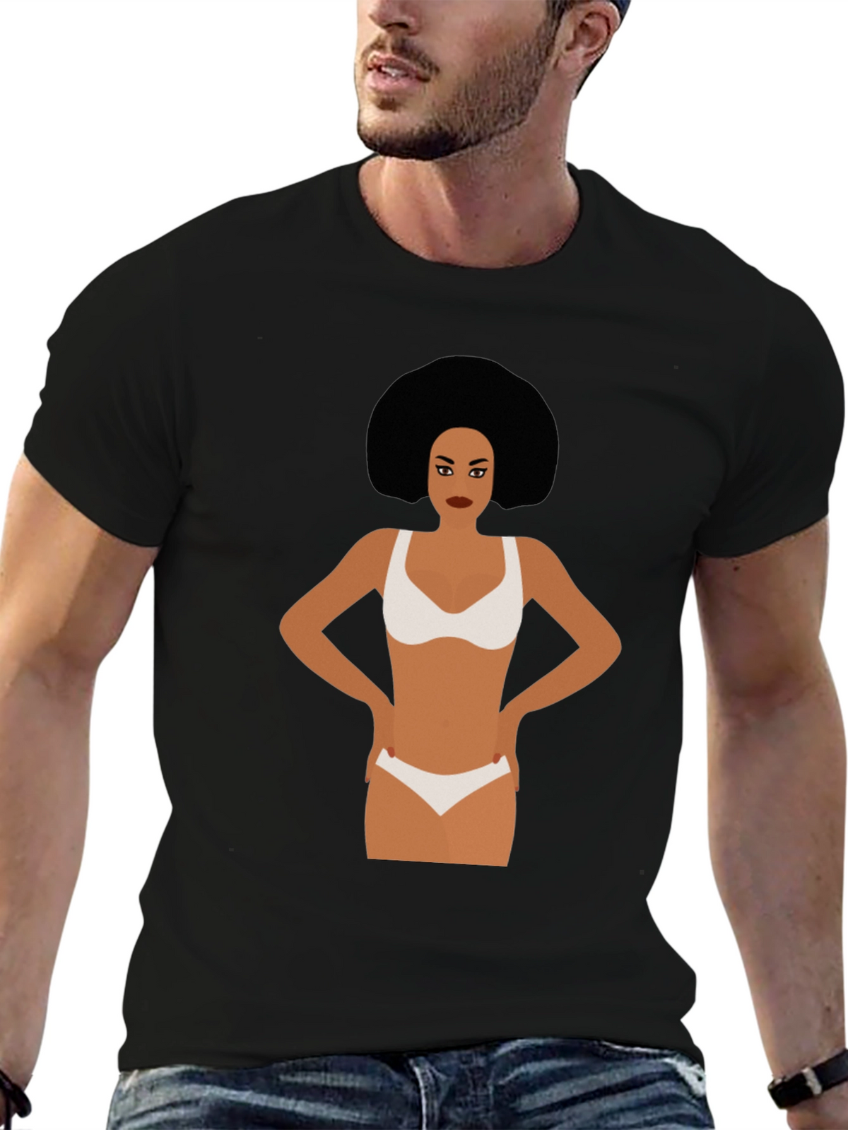 Funky Woman Graphic Tee - Black