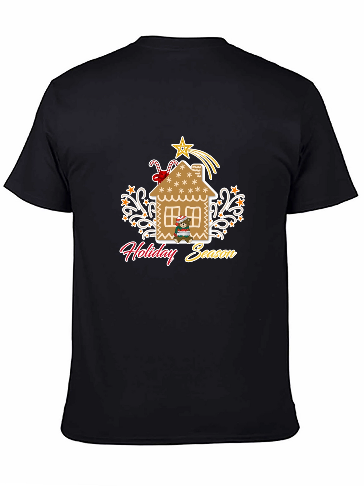 Holiday Season Gingerbread House Graphic Tee