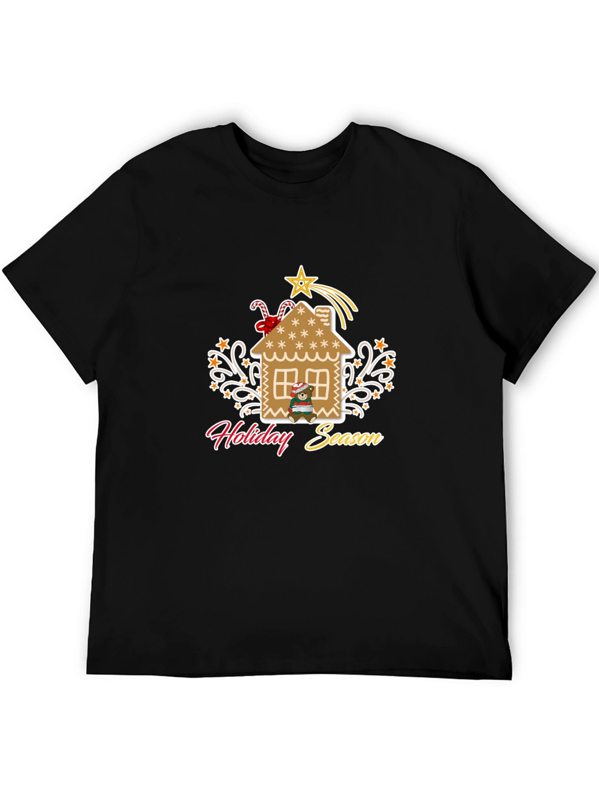 Holiday Season Gingerbread House Graphic Tee