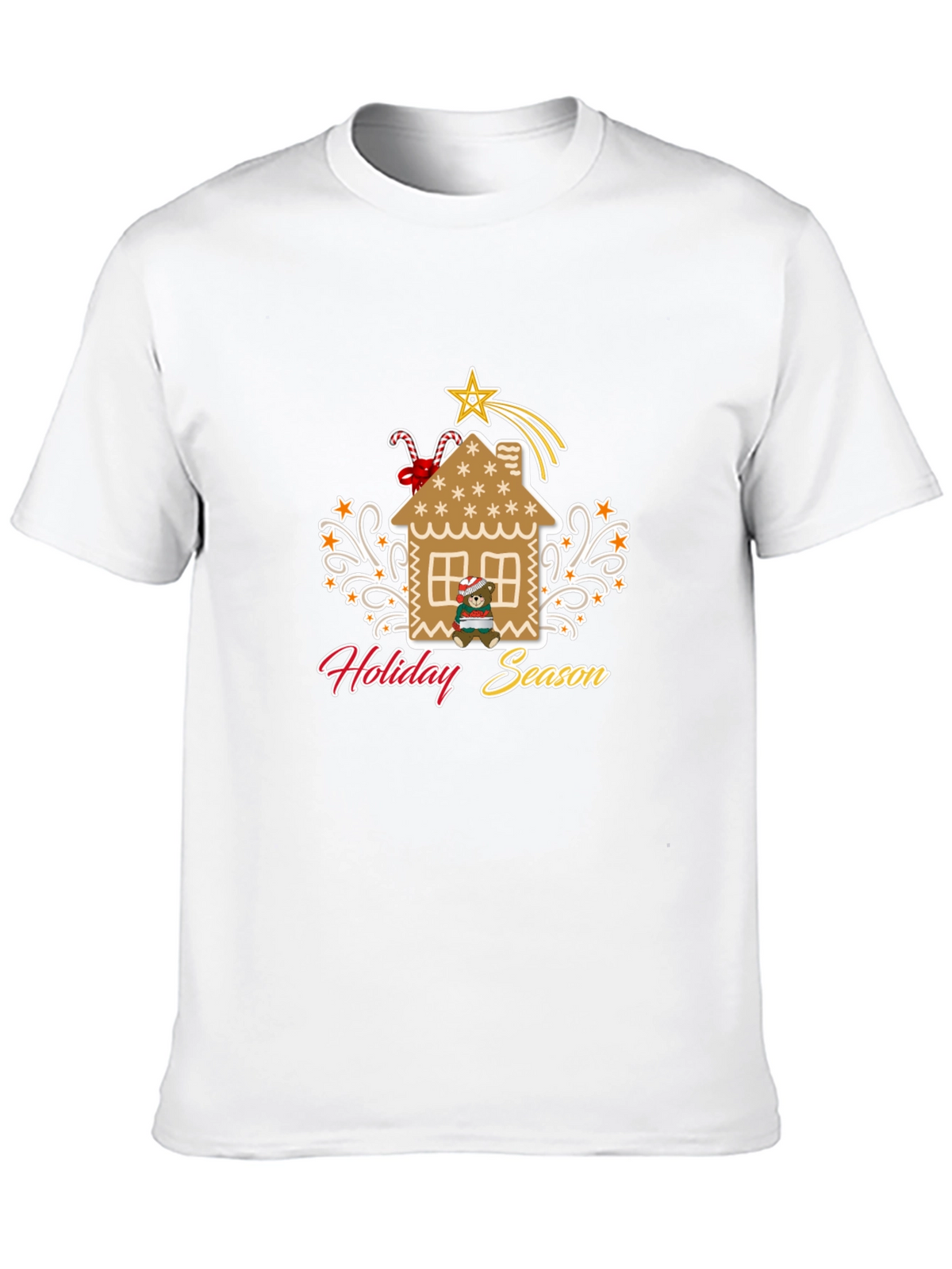 Holiday Season Gingerbread House Graphic Tee