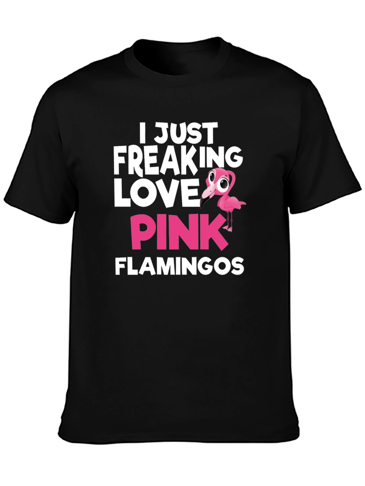 I Love Pink Flamingos Graphic T-Shirt