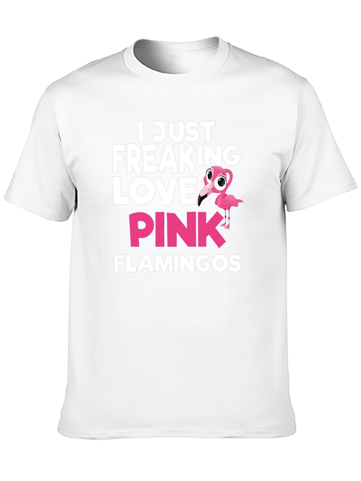 I Love Pink Flamingos Graphic T-Shirt