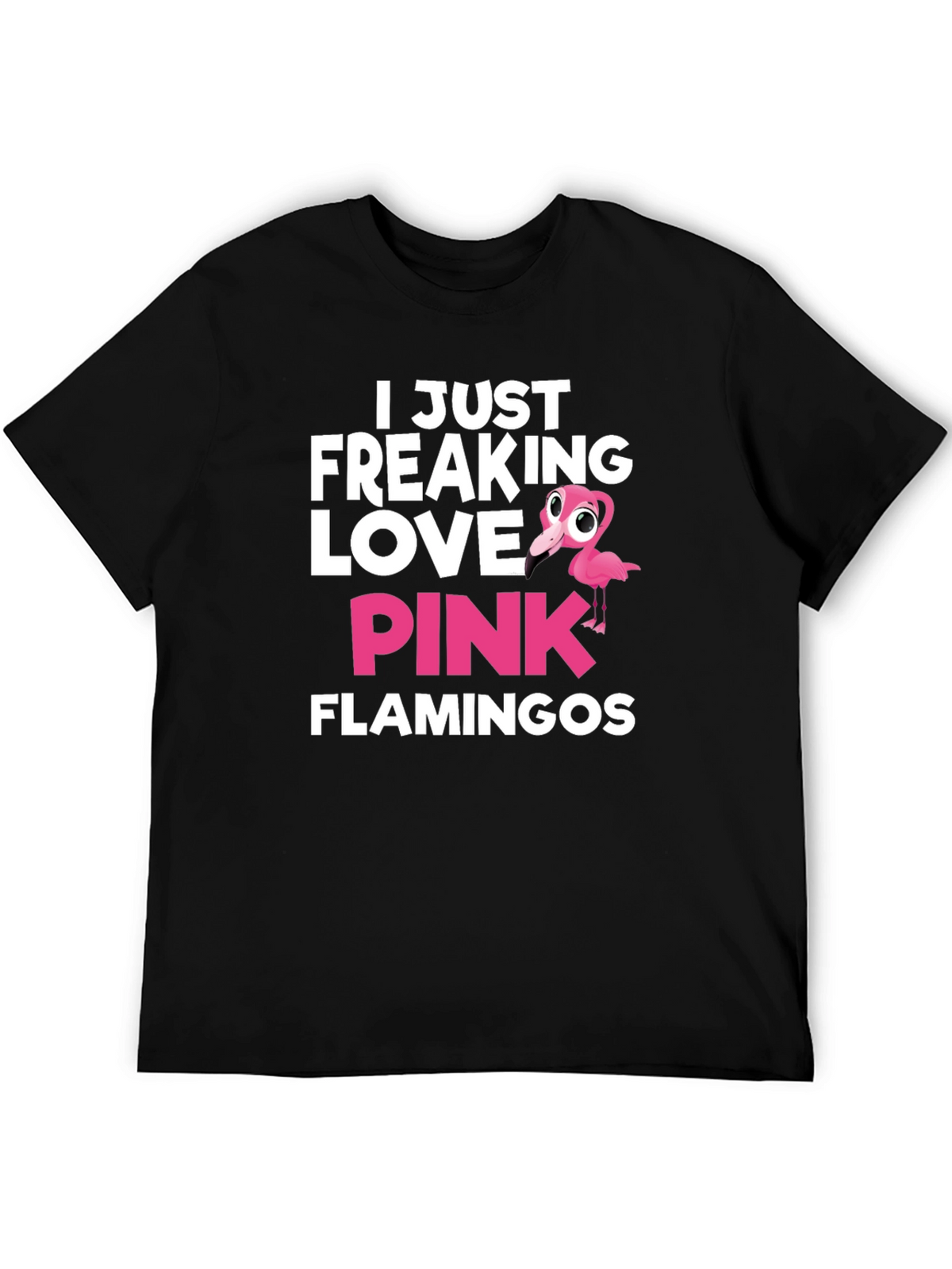 I Love Pink Flamingos Graphic T-Shirt