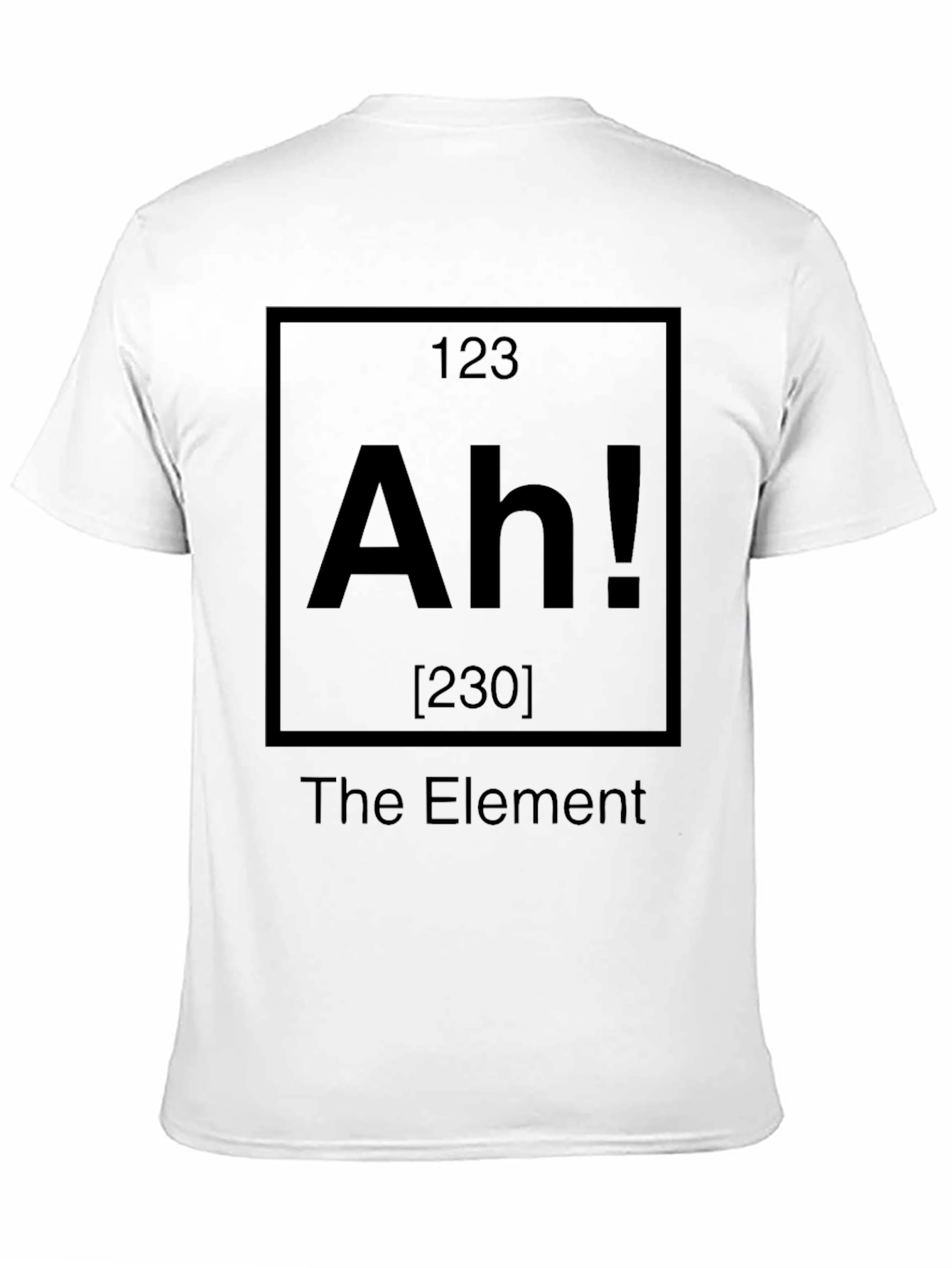 The Element Ah! Periodic Table Style Black T-Shirt