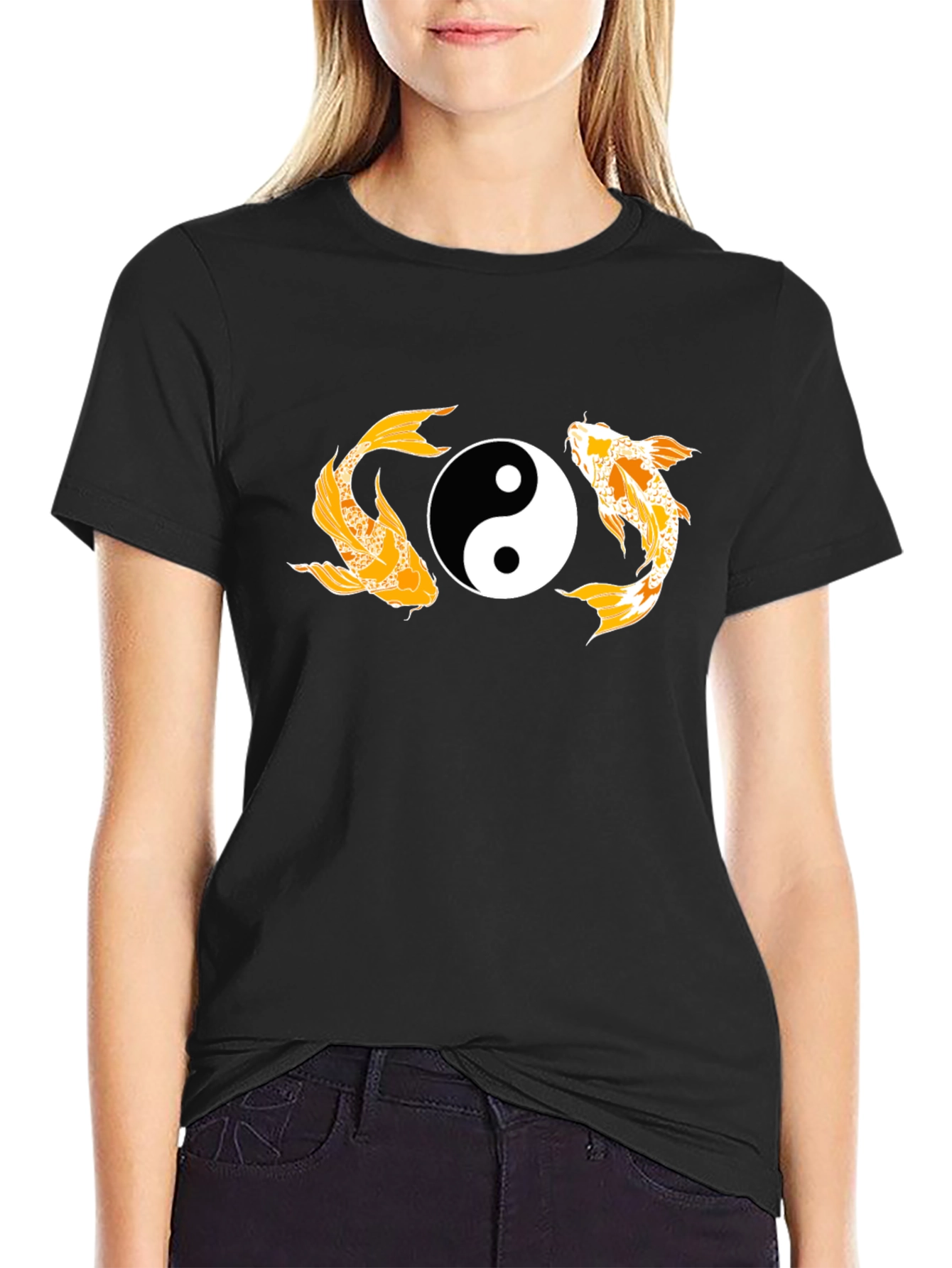 Yin Yang Koi Fish Graphic T-Shirt