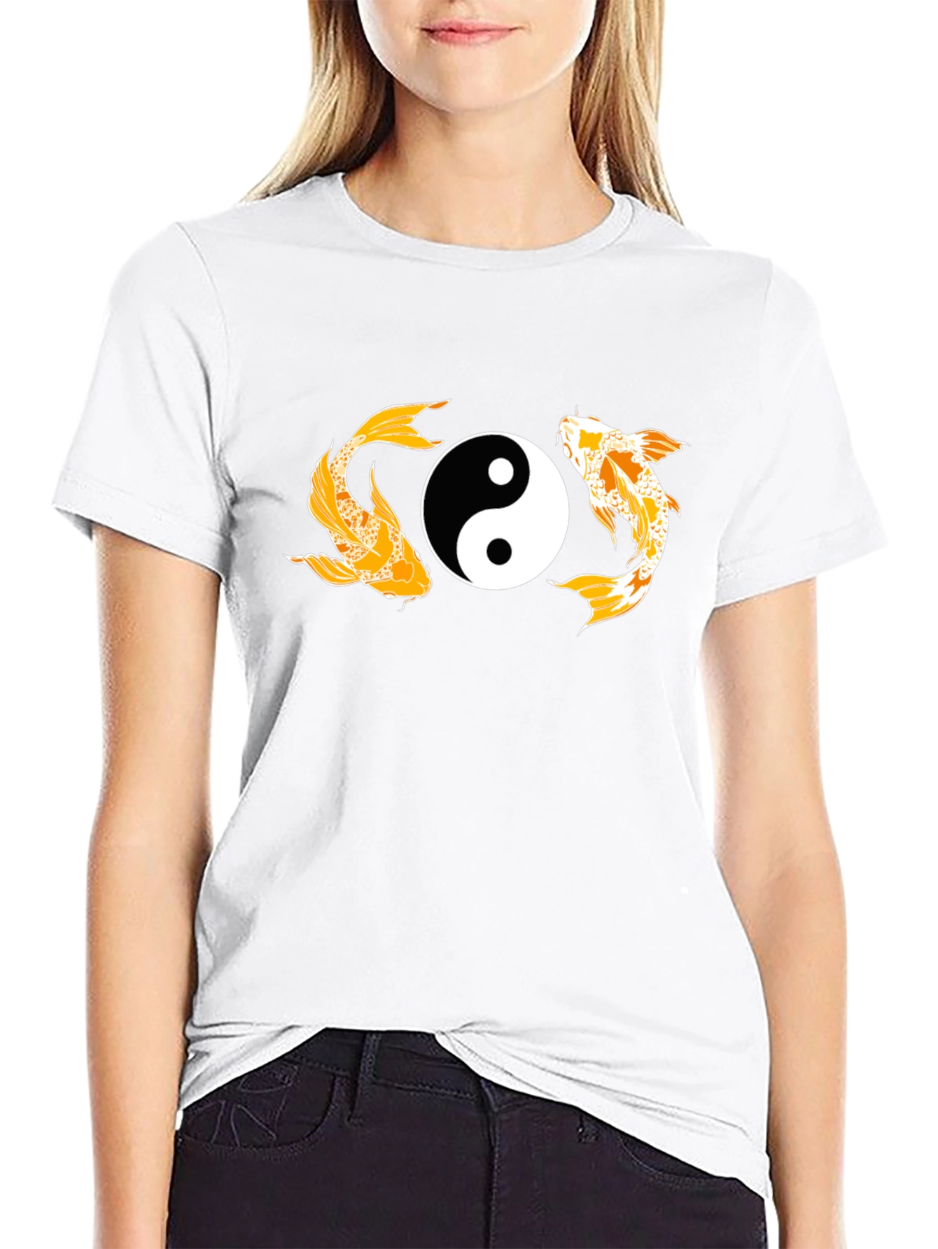 Yin Yang Koi Fish Graphic T-Shirt