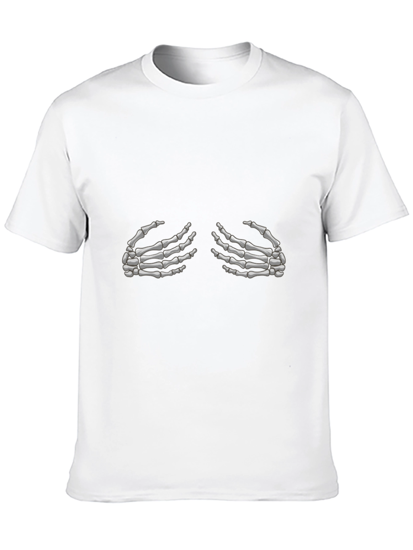 Skeleton Hands Graphic Tee - Black Cotton T-Shirt
