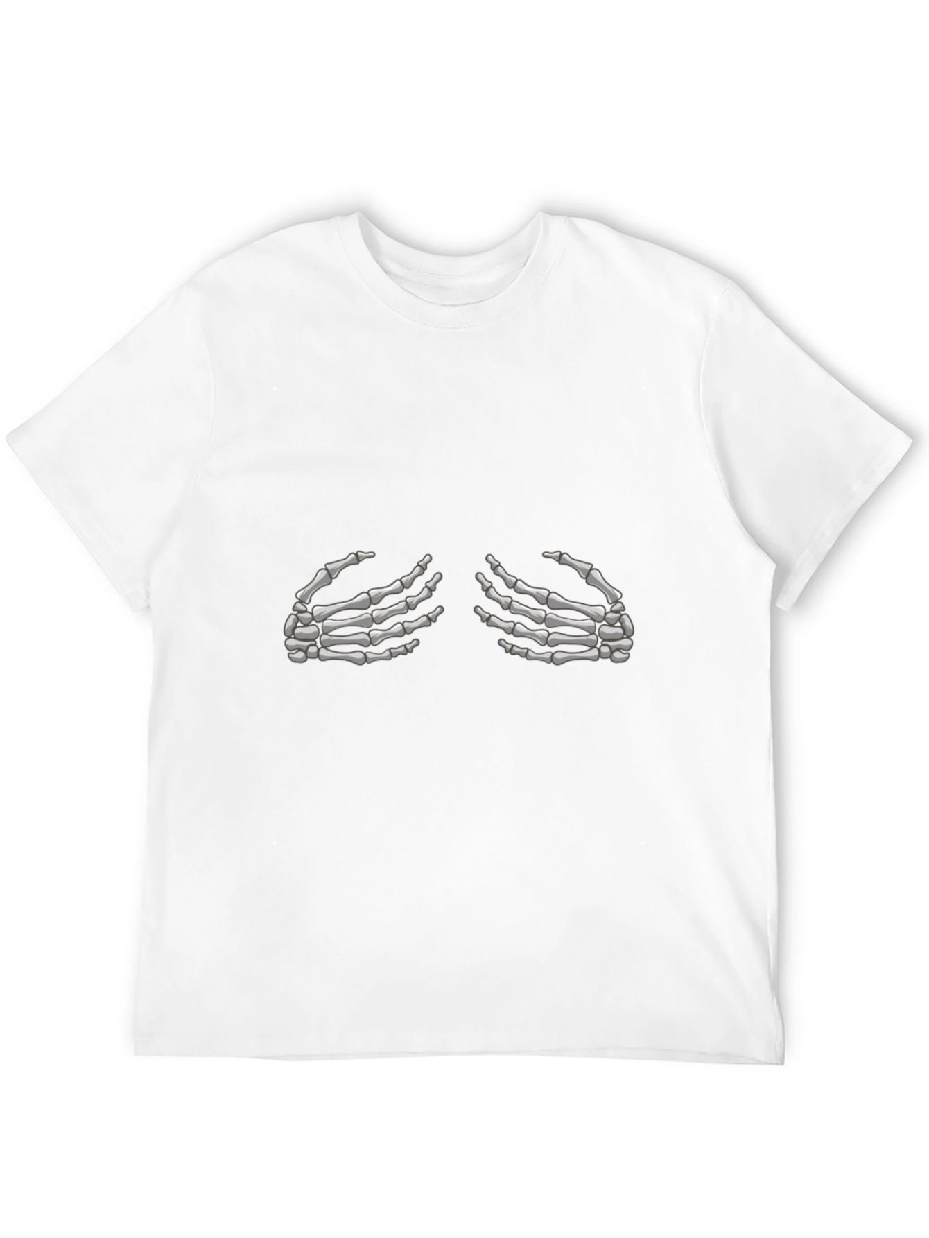 Skeleton Hands Graphic Tee - Black Cotton T-Shirt