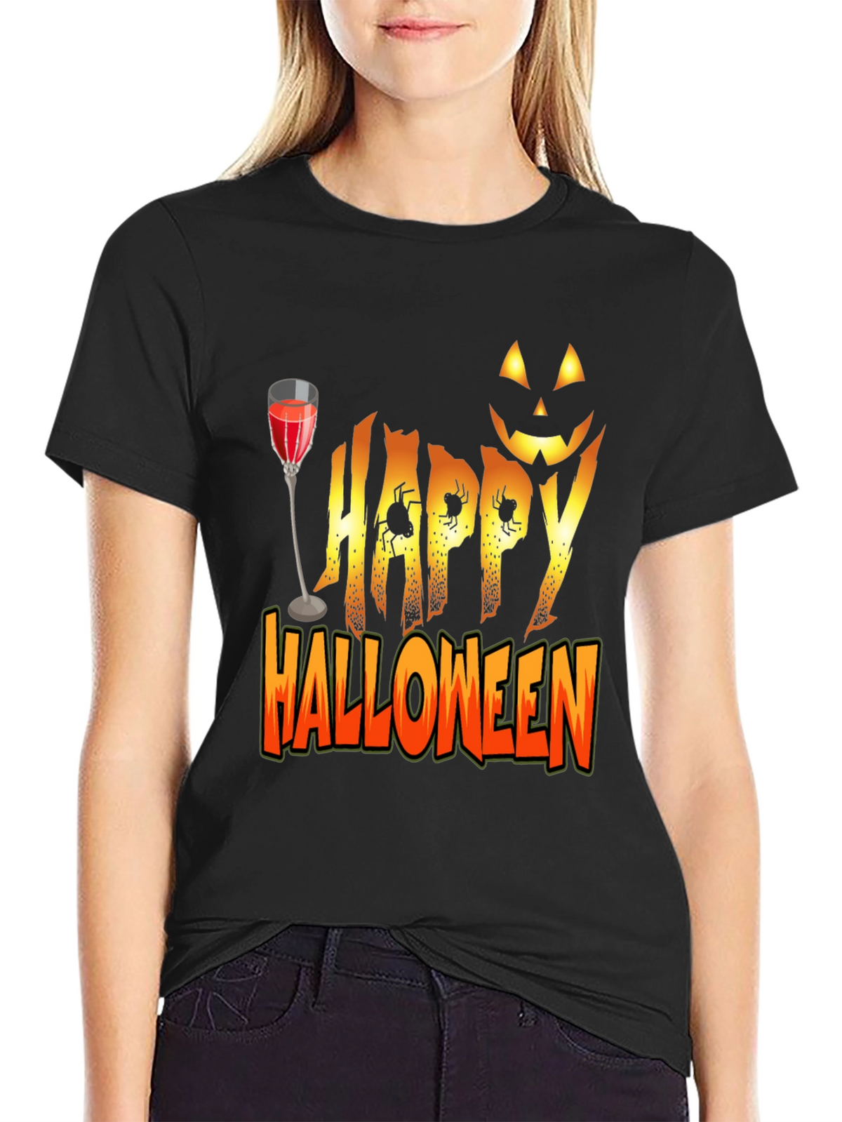 Happy Halloween T-Shirt - Festive Holiday Apparel