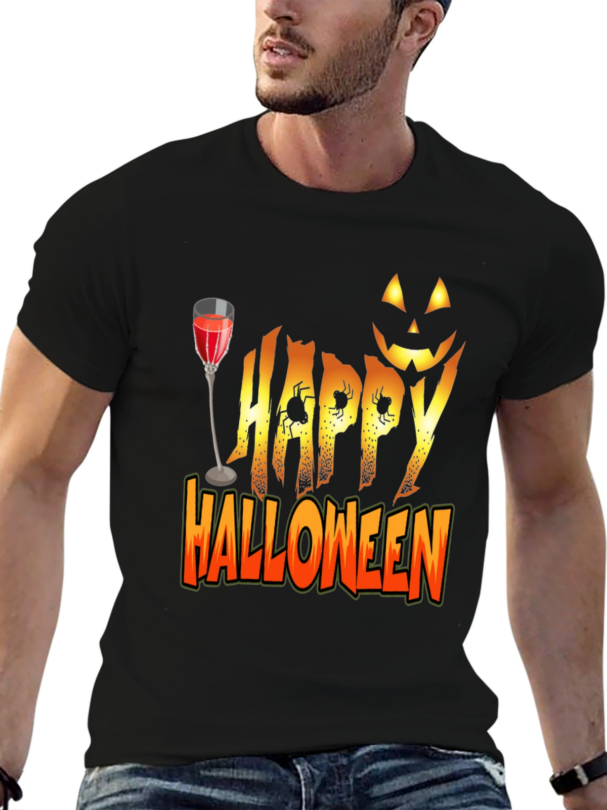 Happy Halloween T-Shirt - Festive Holiday Apparel