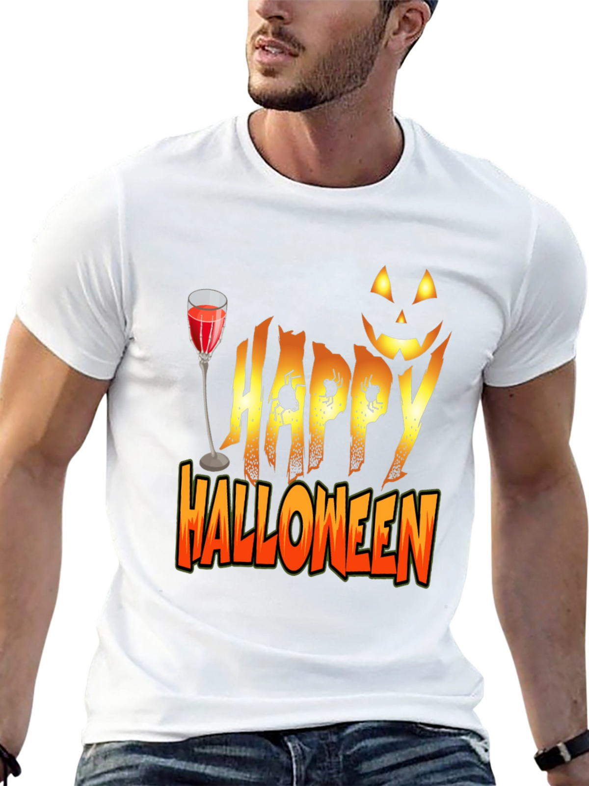 Happy Halloween T-Shirt - Festive Holiday Apparel
