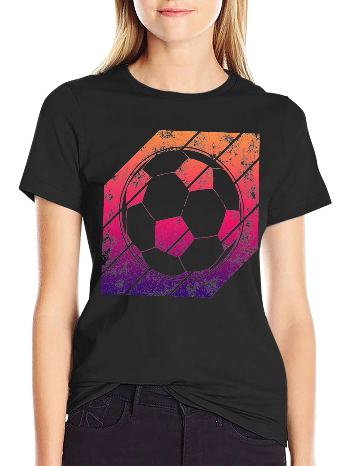 Retro Soccer Ball Graphic T-Shirt