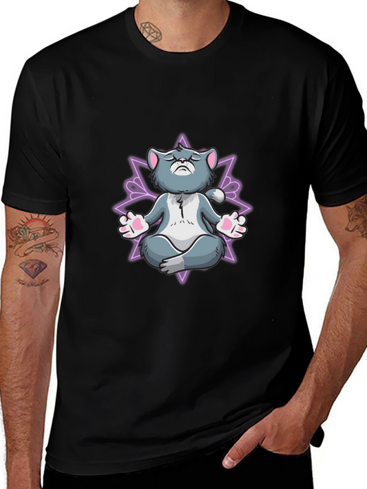 Zen Cat T-Shirt - Meditating Feline