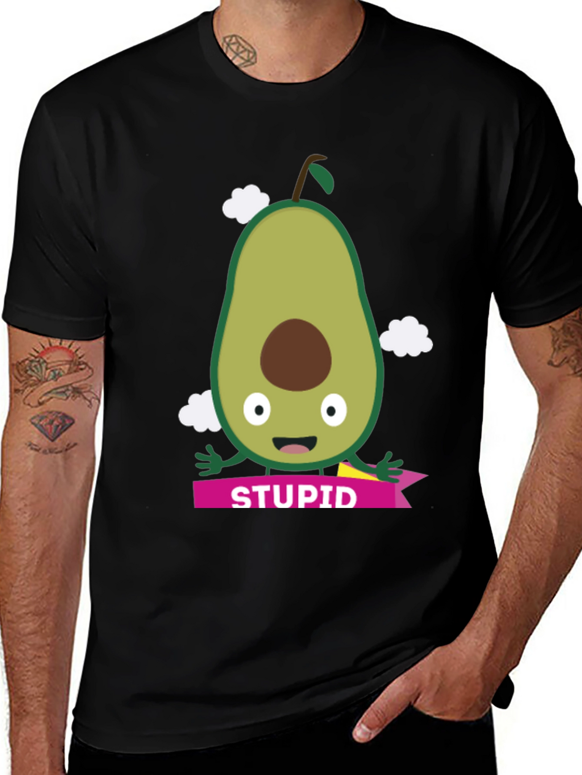 Avocado Stupid T-Shirt - Funny Graphic Tee