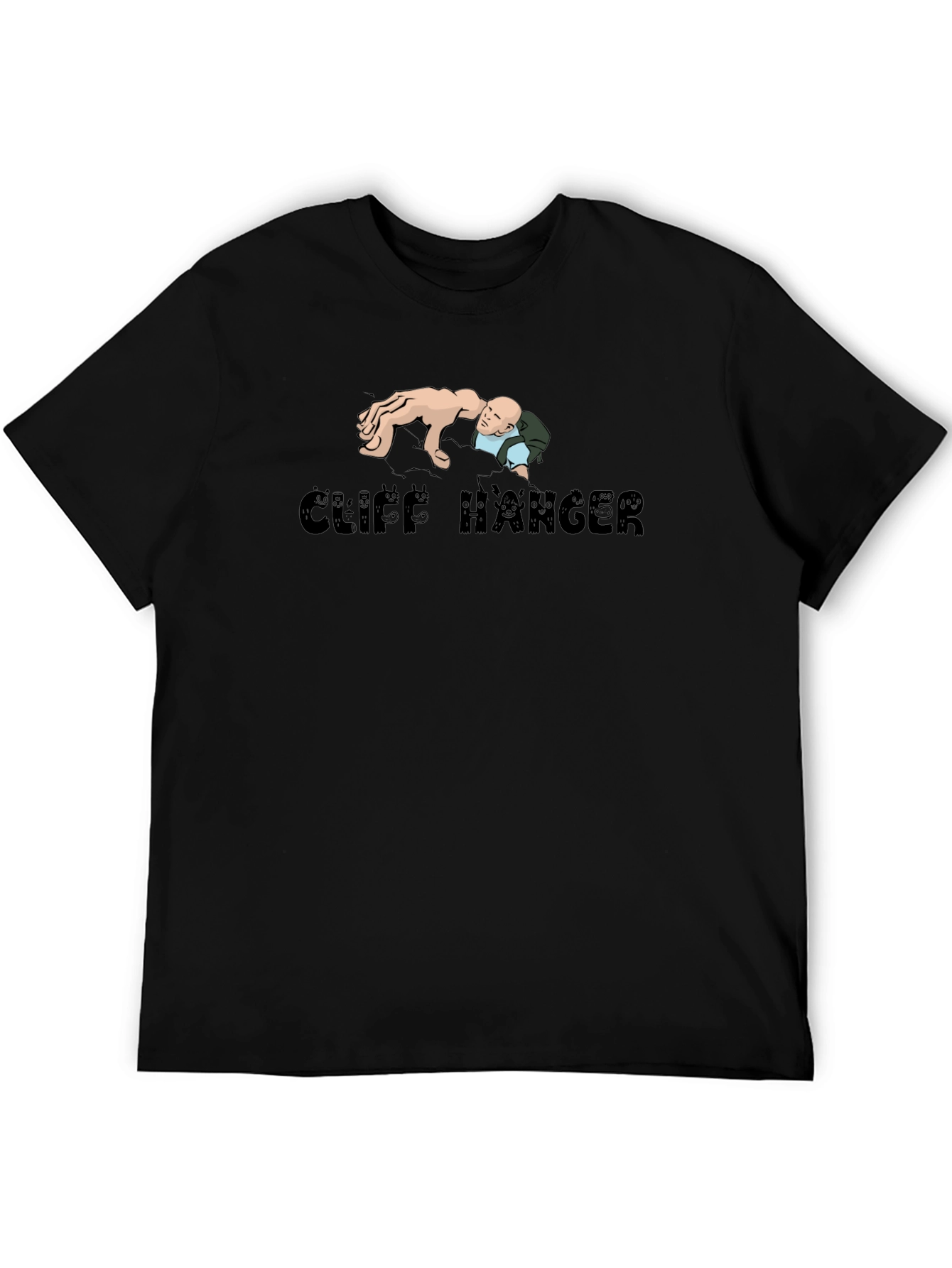 Cliff Hanger Graphic T-Shirt - Classic Novelty Tee