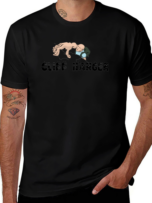 Cliff Hanger Graphic T-Shirt - Classic Novelty Tee
