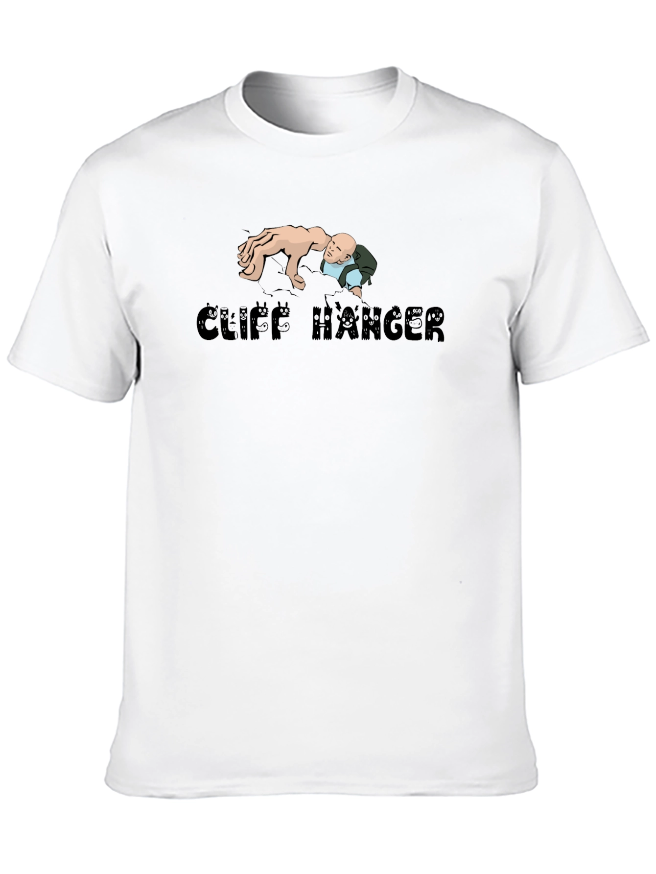Cliff Hanger Graphic T-Shirt - Classic Novelty Tee
