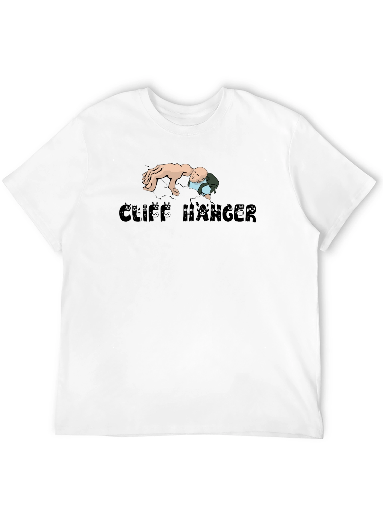 Cliff Hanger Graphic T-Shirt - Classic Novelty Tee