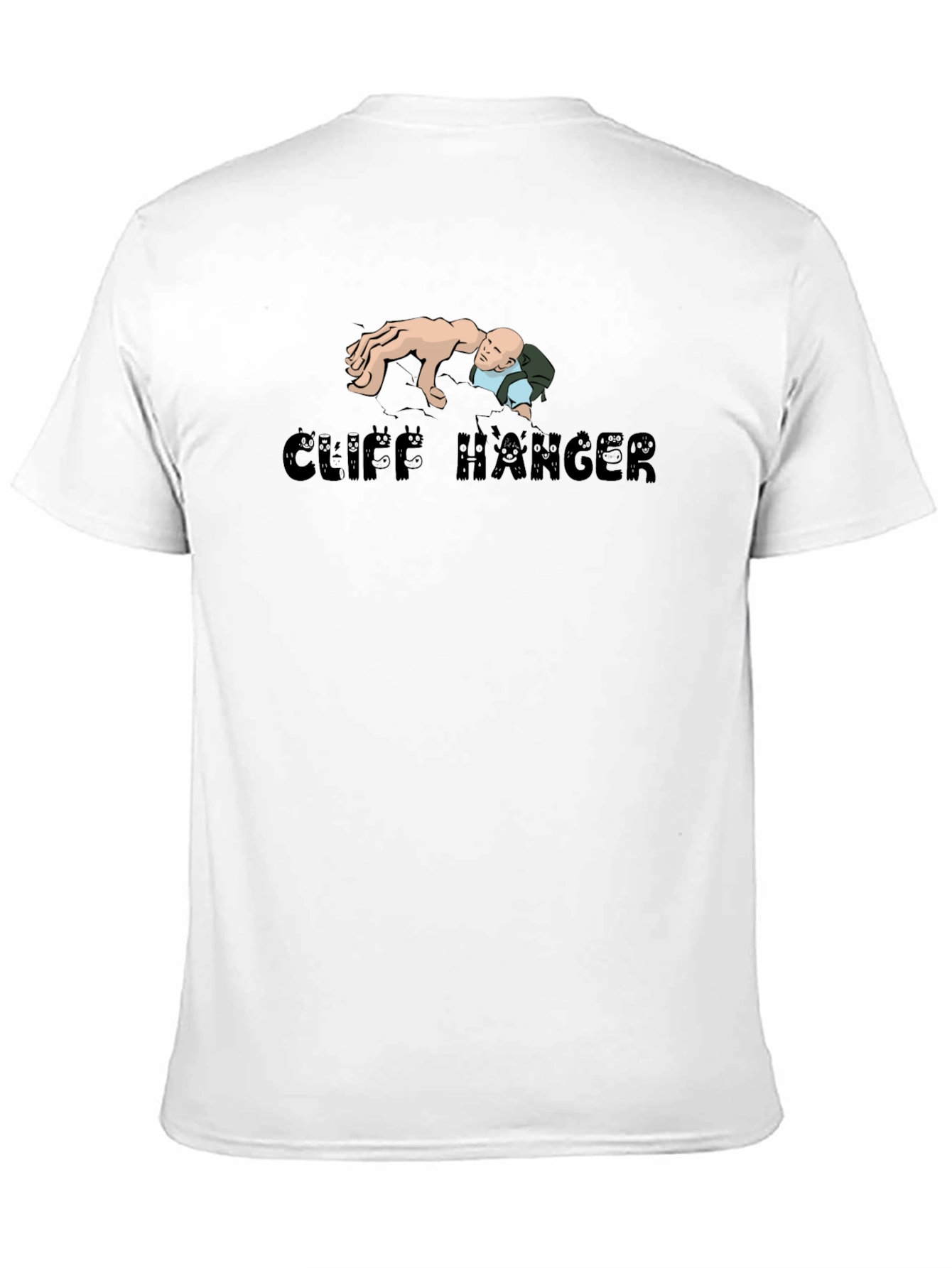 Cliff Hanger Graphic T-Shirt - Classic Novelty Tee