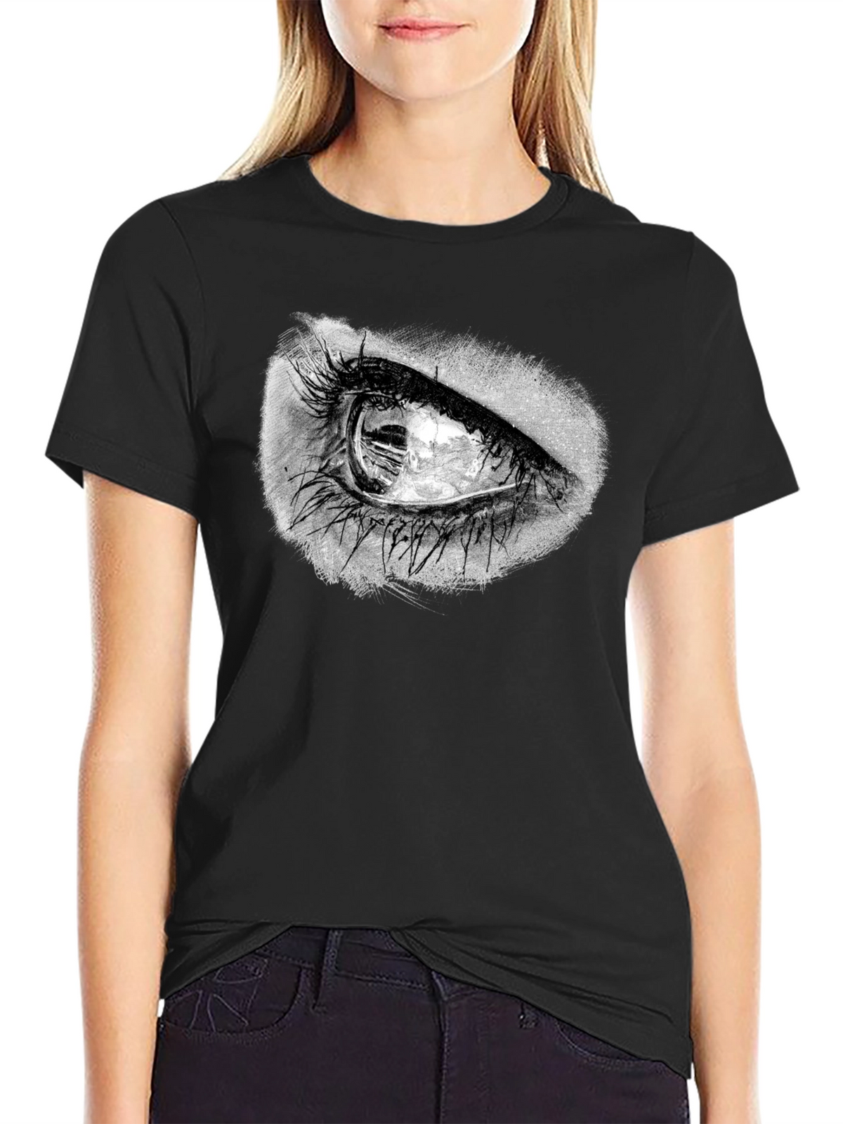 Eye Graphic Black T-Shirt
