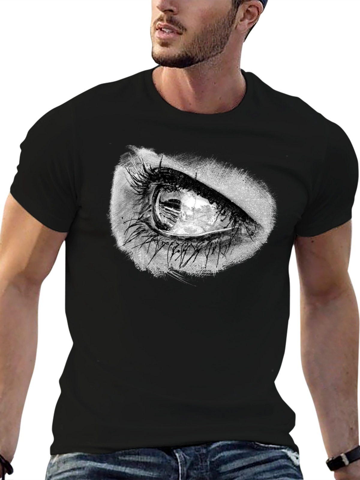 Eye Graphic Black T-Shirt