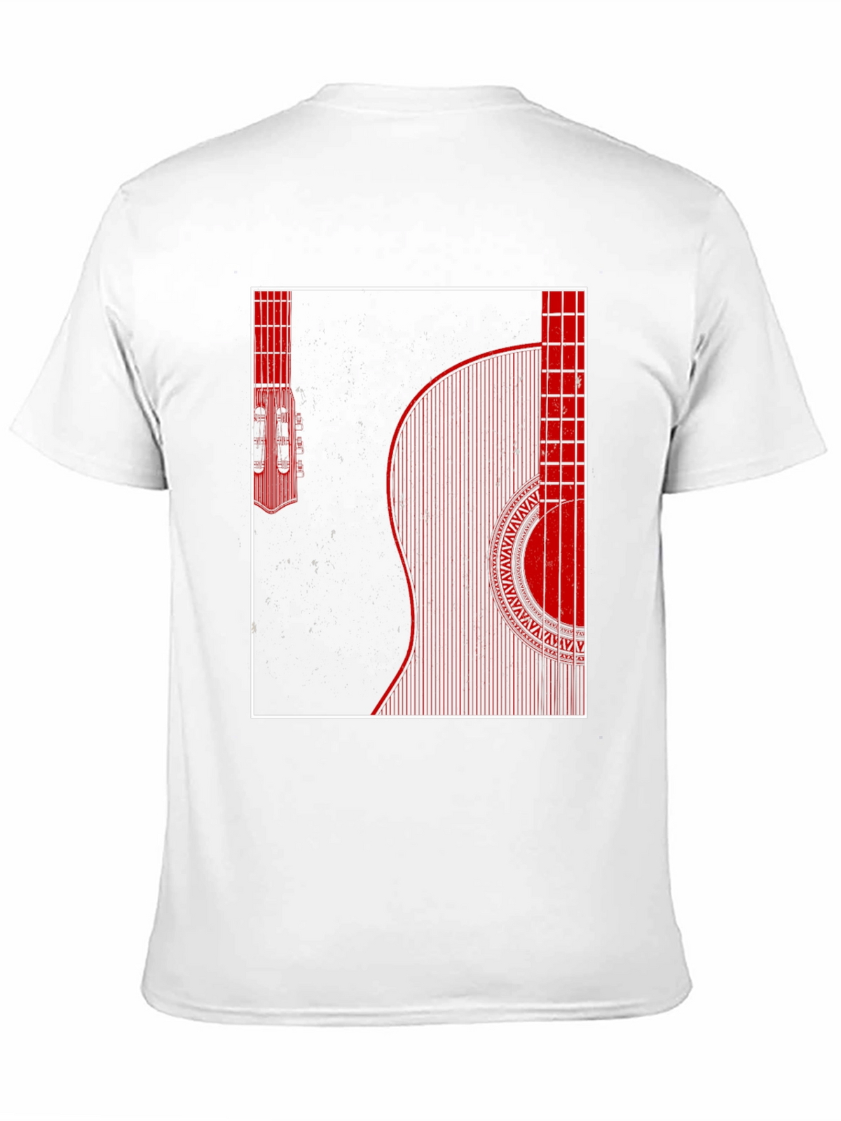 Guitar Graphic Print Mens Black T-Shirt