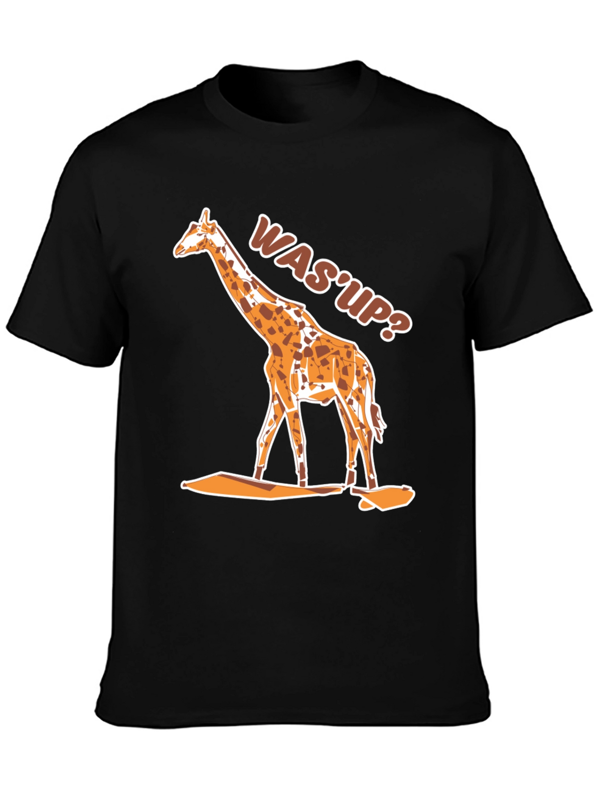 Giraffe WasUp Graphic Tee - Black T-Shirt