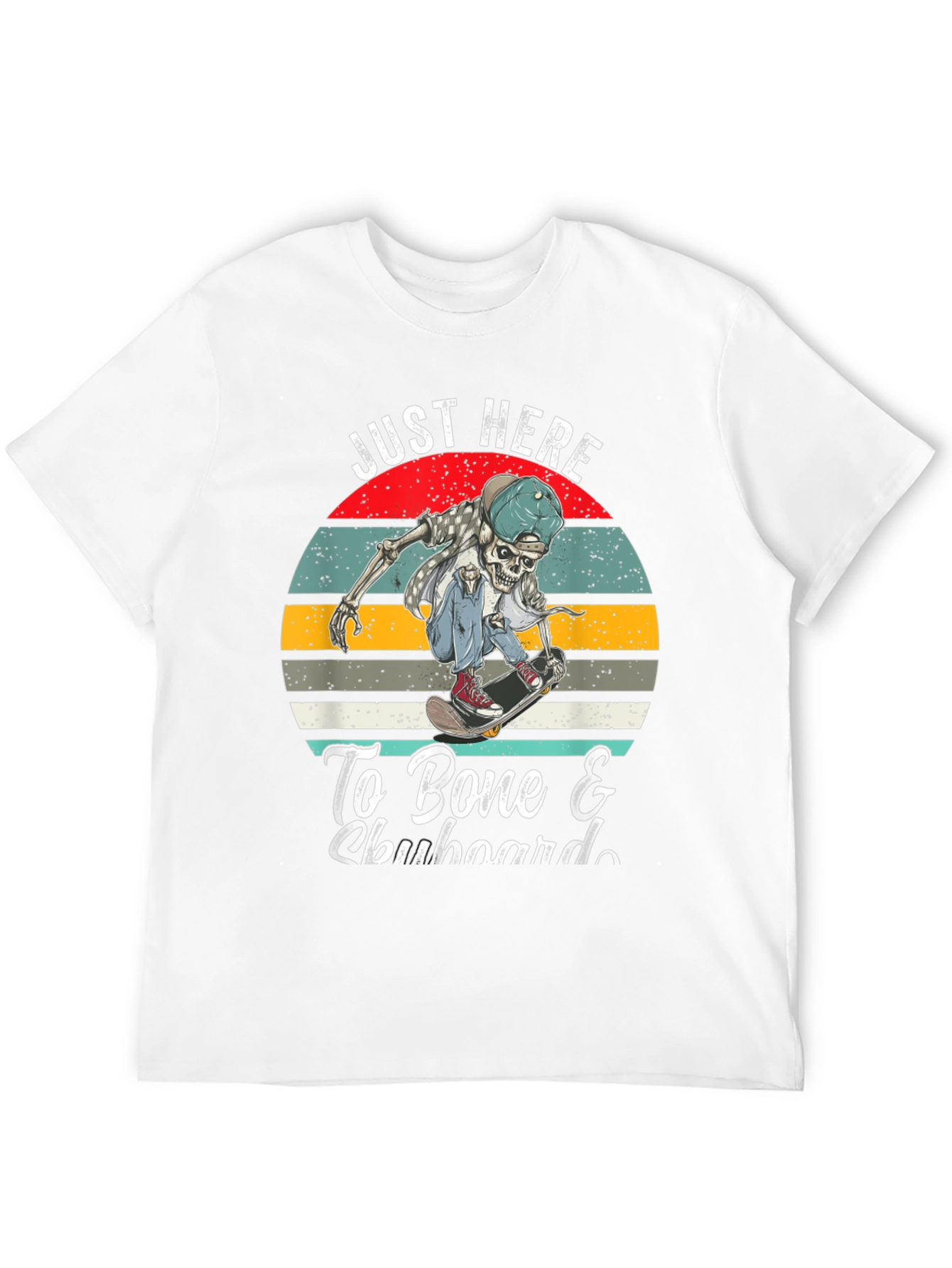 Skeleton Skateboarder Graphic Tee