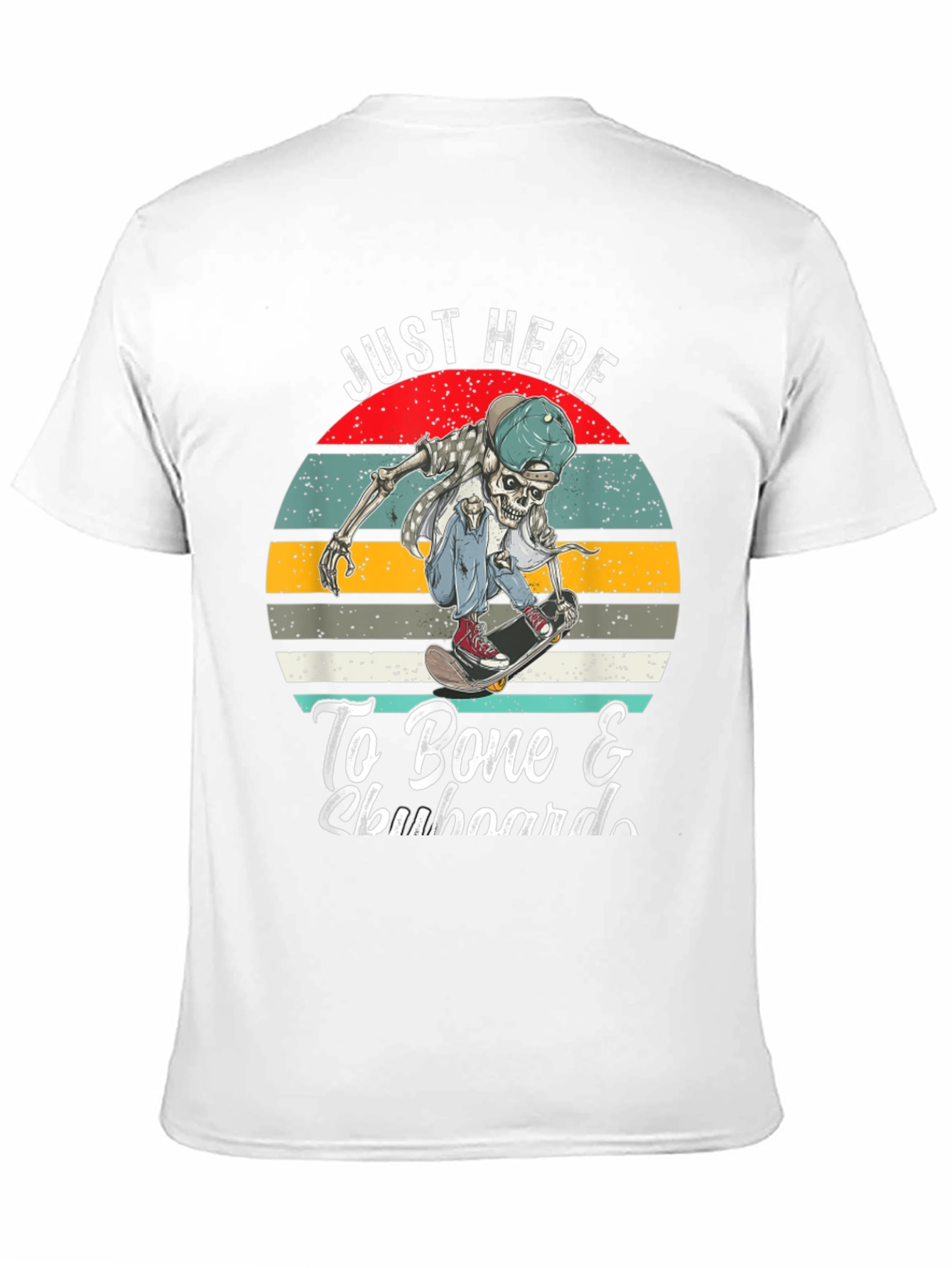 Skeleton Skateboarder Graphic Tee