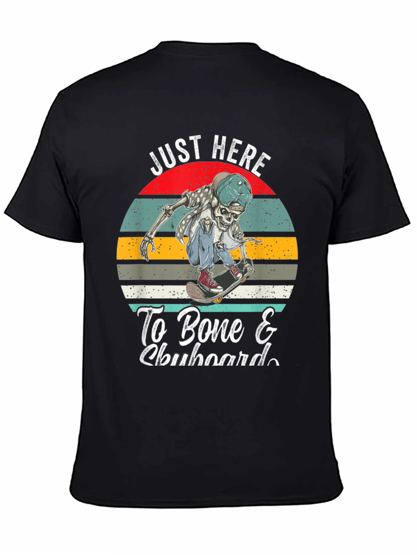 Skeleton Skateboarder Graphic Tee