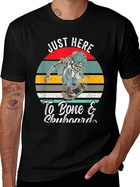 Skeleton Skateboarder Graphic Tee