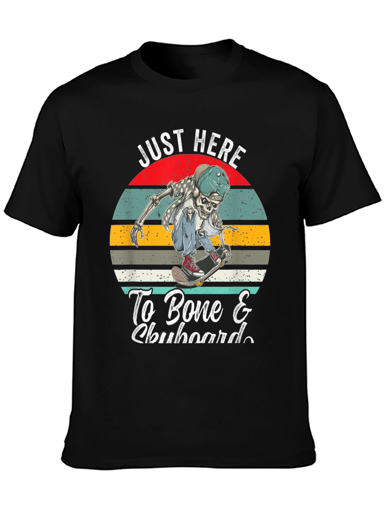 Skeleton Skateboarder Graphic Tee
