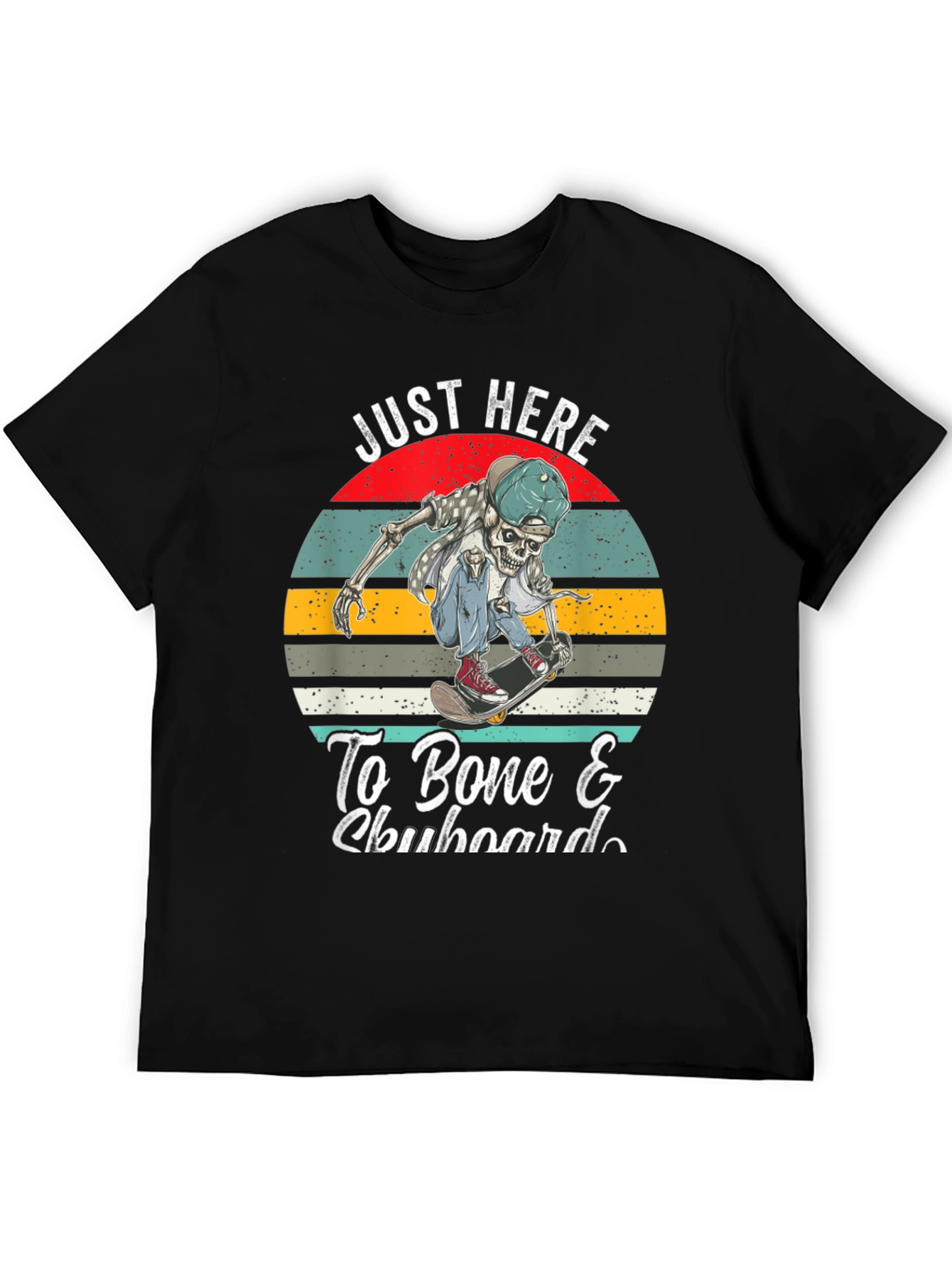 Skeleton Skateboarder Graphic Tee