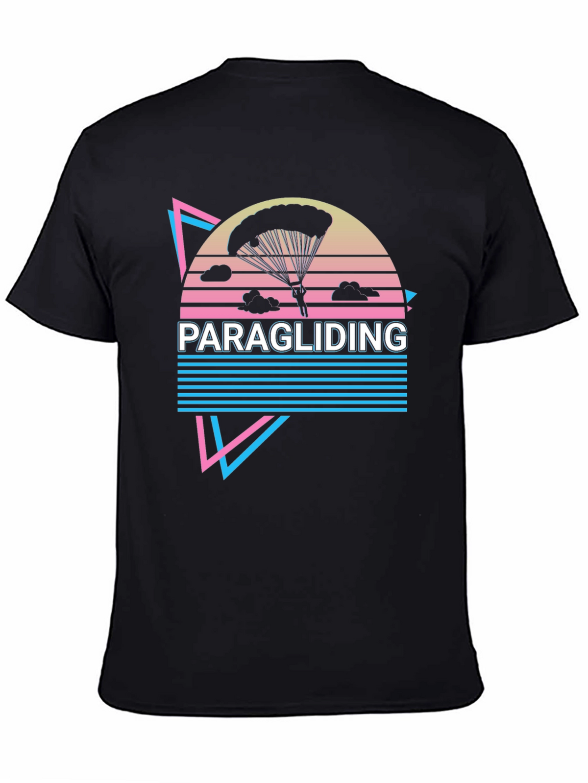 Paragliding Graphic Tee - Retro Style Adventure Shirt