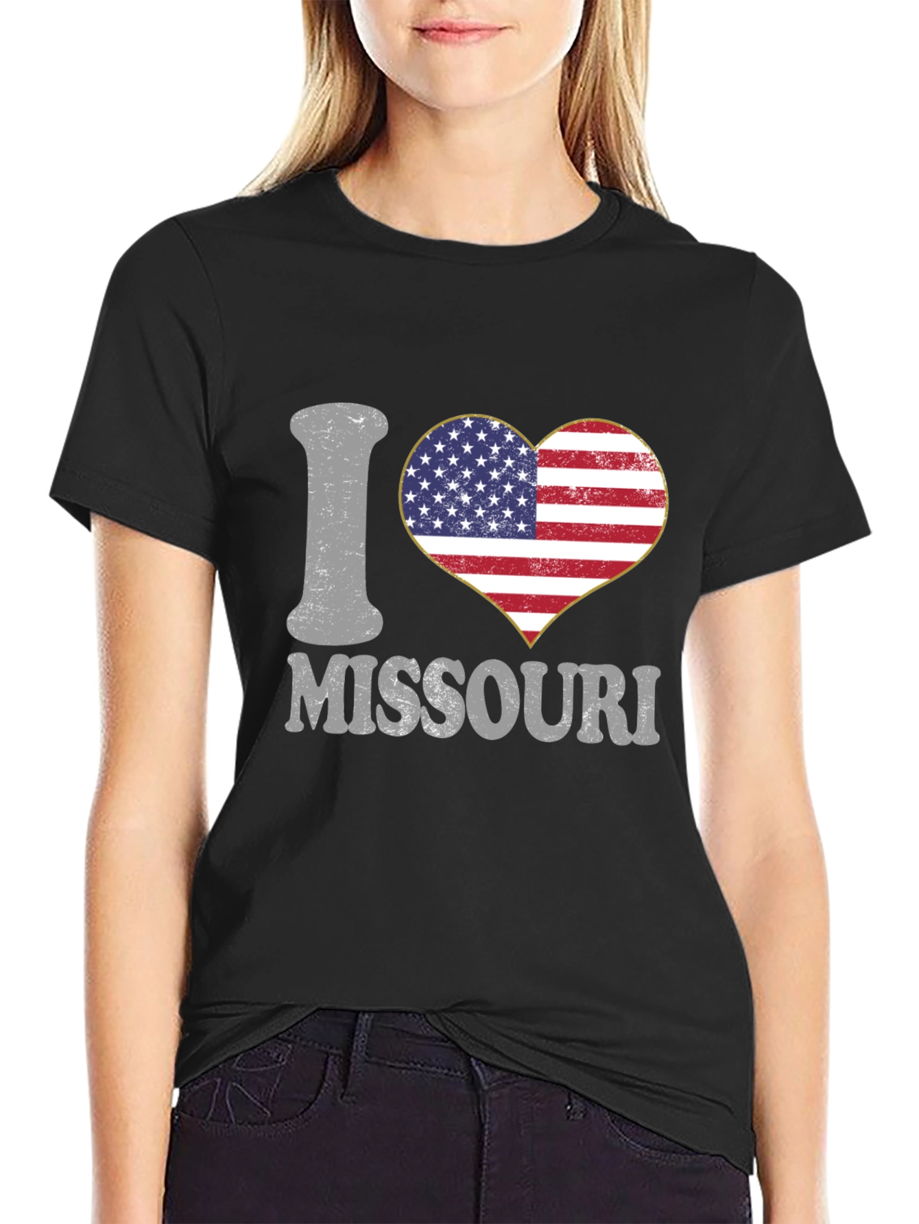 I Heart Missouri Patriotic Graphic T-Shirt