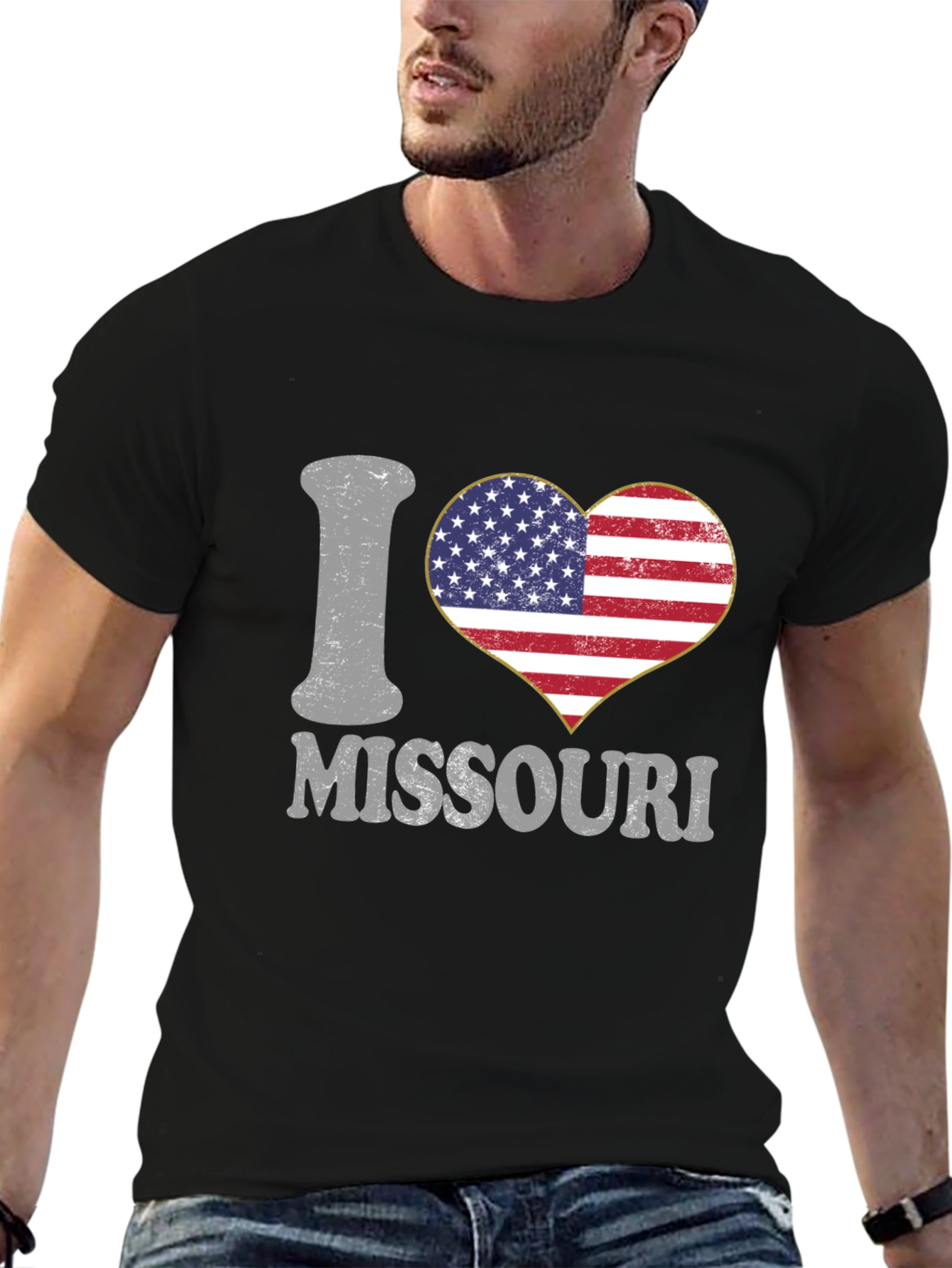 I Heart Missouri Patriotic Graphic T-Shirt