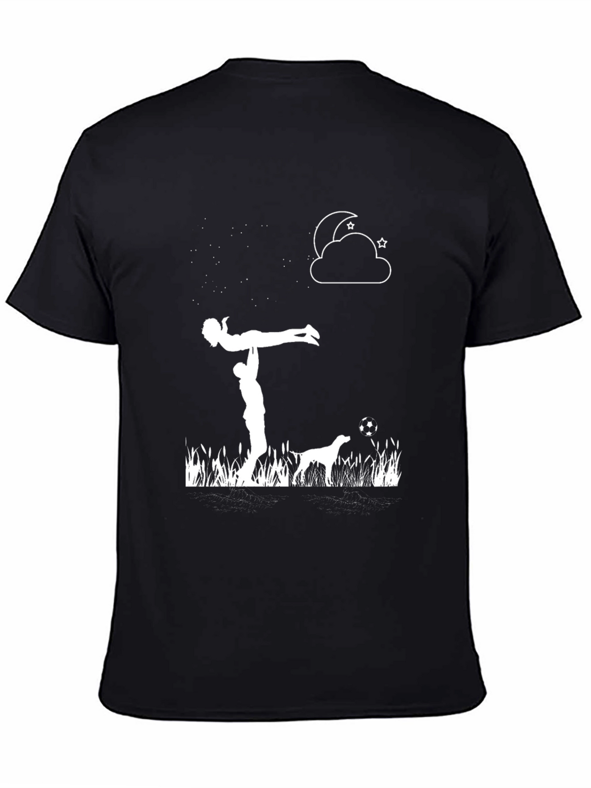 Romantic Scene Graphic Tee - Black Cotton