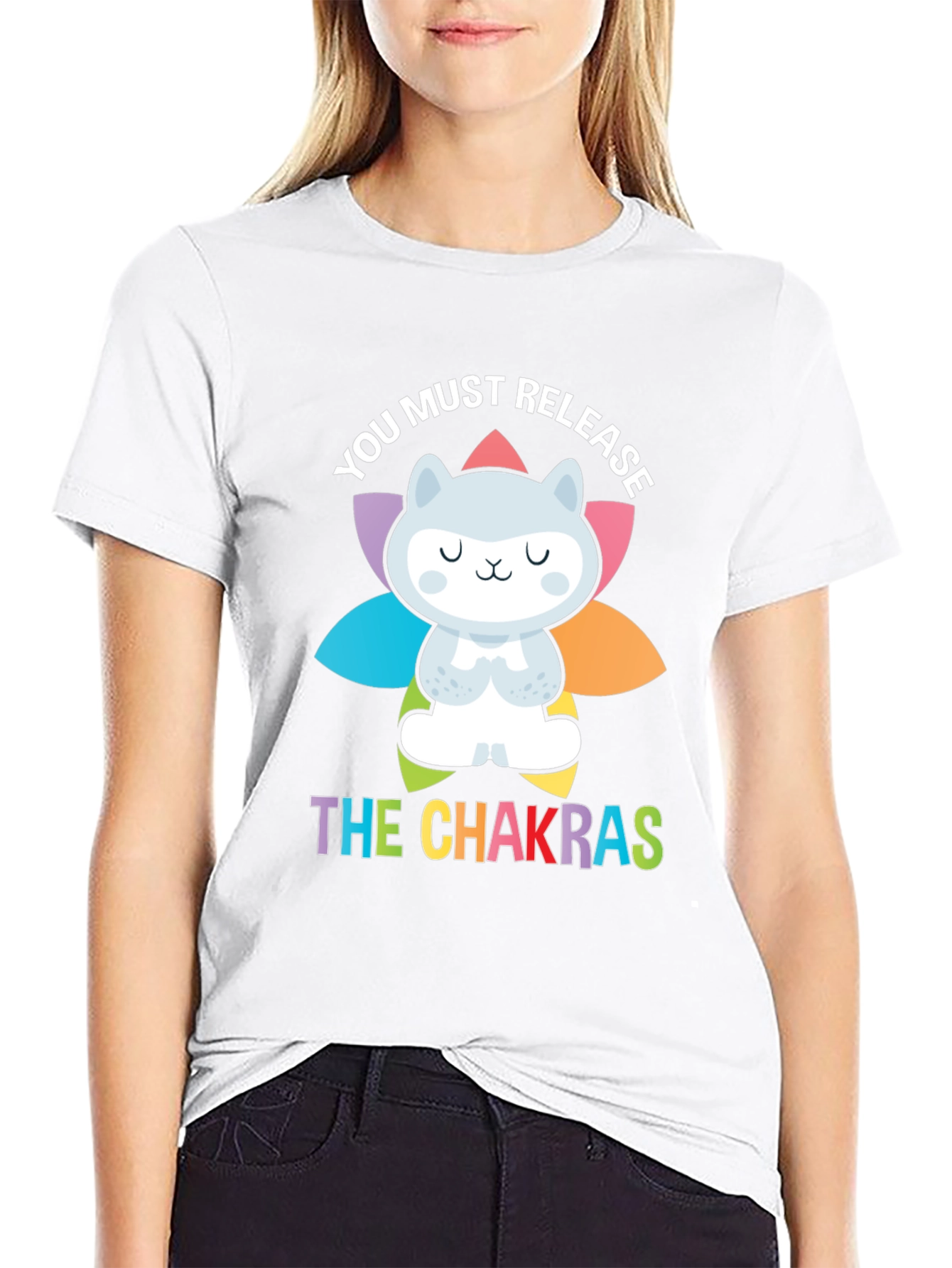 Chakra Release Cat Graphic T-Shirt